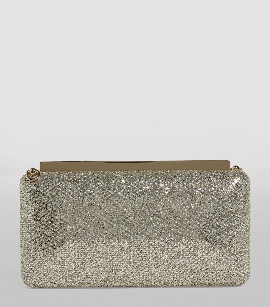 Ellipse Glitter Clutch Bag CHAMPAGNE Image 4