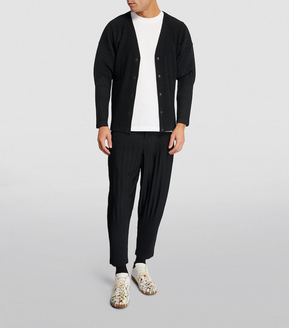 Pleated Tapered Trousers 15 BLACK Image 2