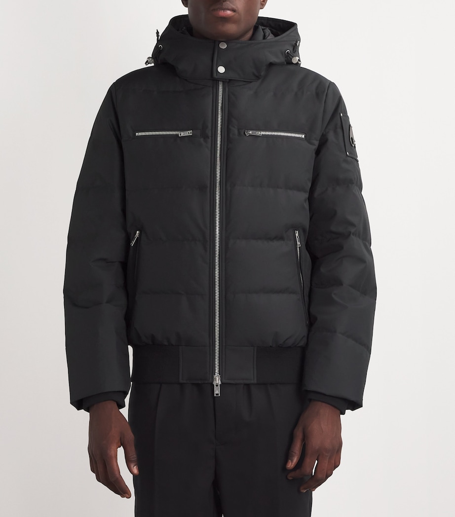 Down Cloud Bomber Puffer Jacket 305 - BLACK Image 3