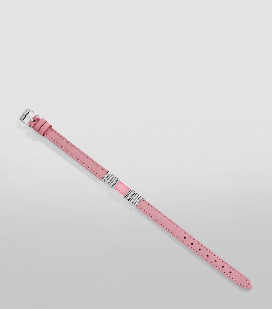 White Gold, Diamond and Nappa Leather UNII Bracelet WHITE GOLD Image 3