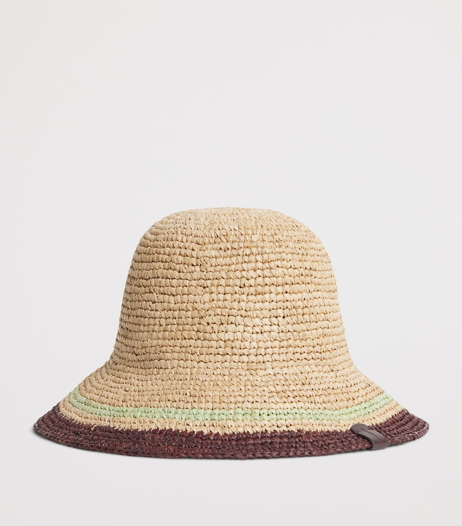 Raffia Stripe Bucket Hat STRIPED BURGUNDYSTBR Image 2