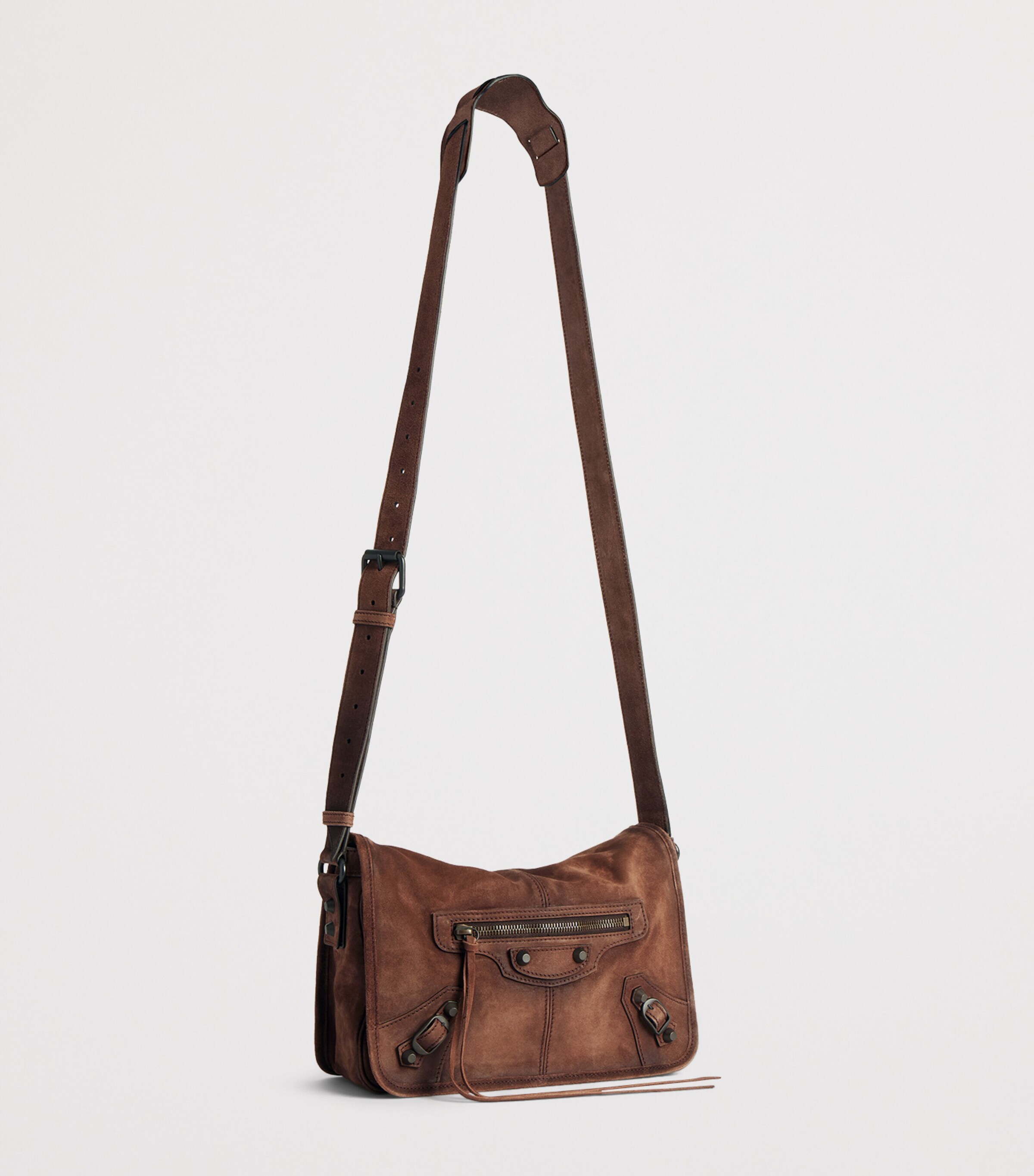 Balenciaga Suede Le City Messenger Bag Image 5