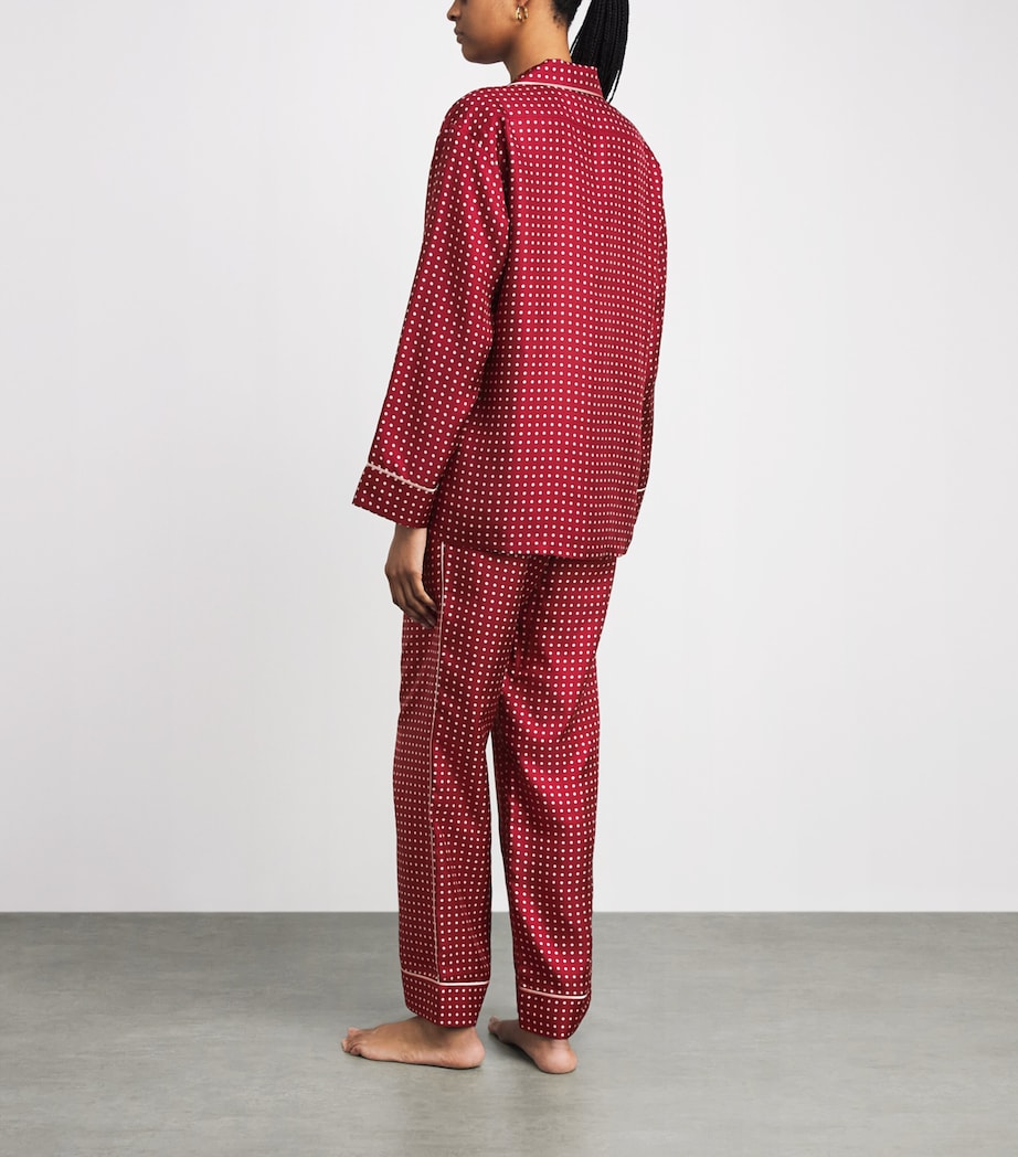 Olivia von Halle Womens Silk Yves Pyjama Set Palazzo Image 4