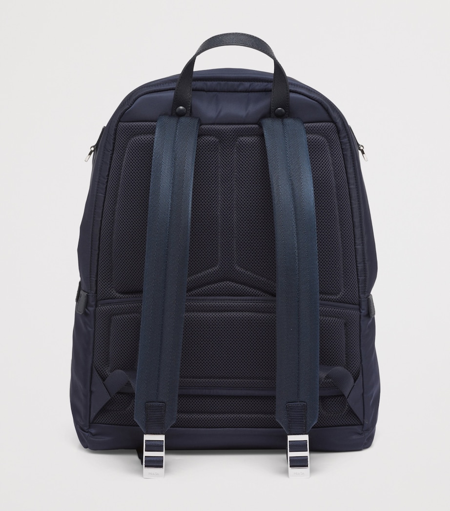 Re-Nylon and Saffiano Leather Backpack F0008 Image 4