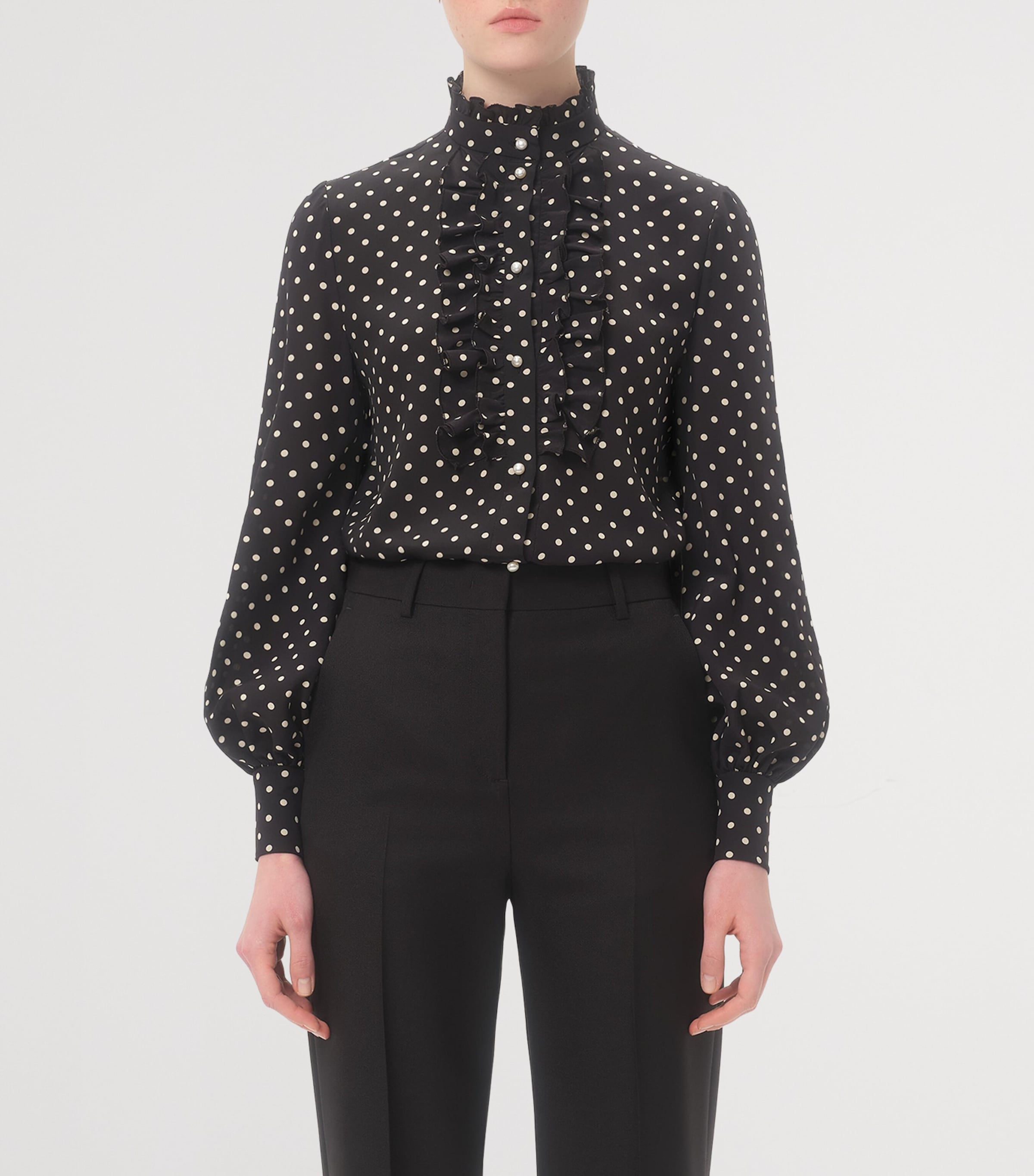 Silk Polka-Dot Blouse TB1 Image 2