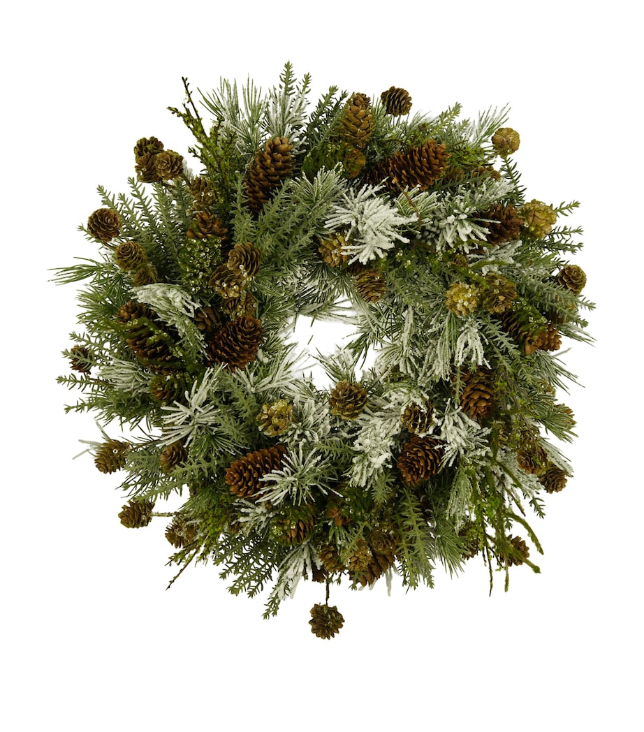 Edelpink & Goldgrün Snow Cones Wreath White/brown Image 1