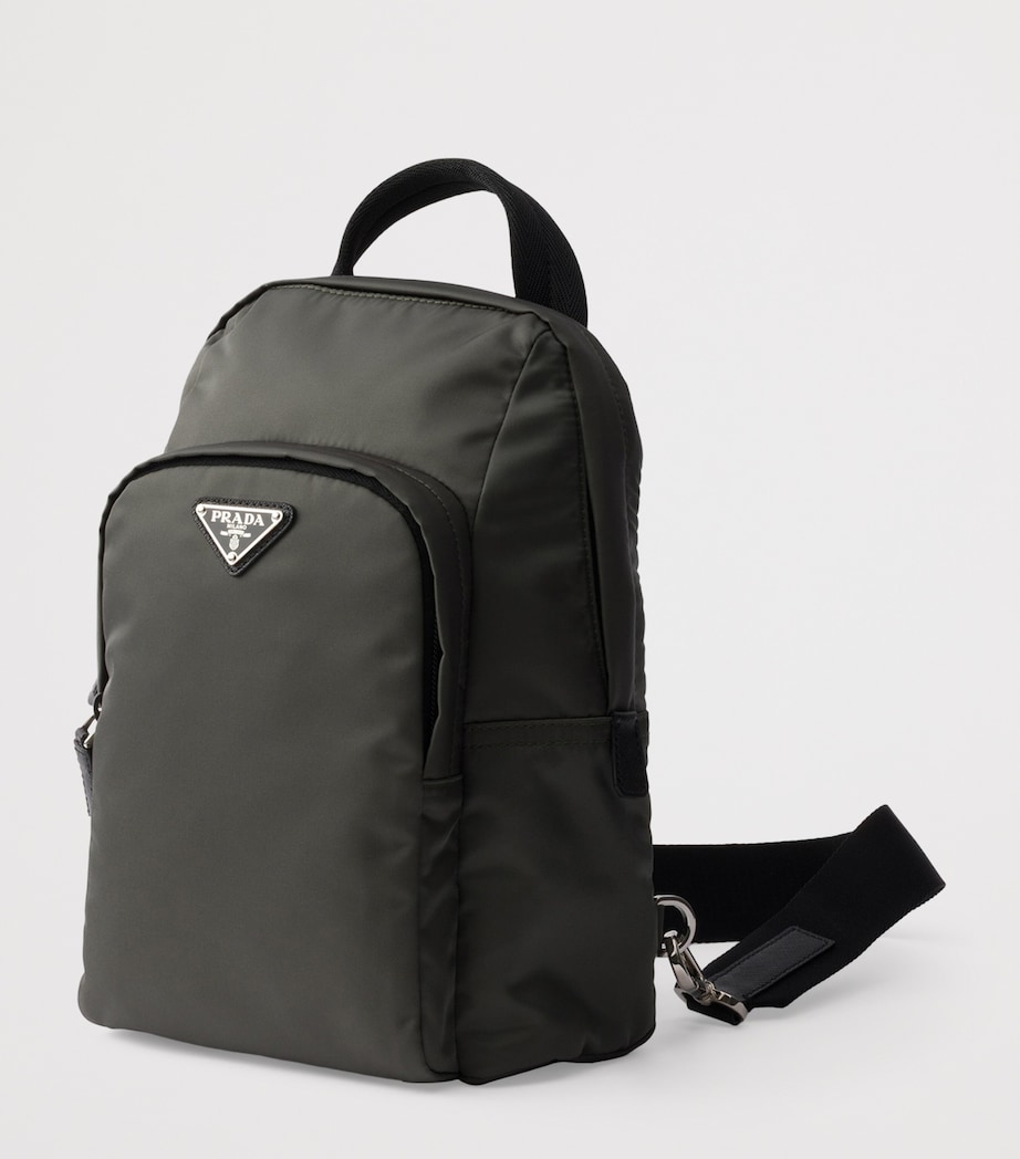 Re-Nylon and Saffiano Leather Backpack F0414 Image 2
