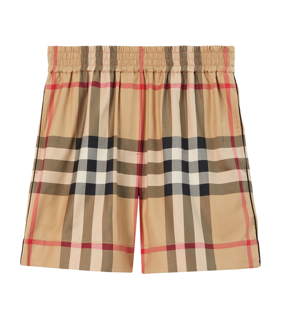 Burberry Womens Cotton Check Shorts Archive Beige Ip Chk Image 1