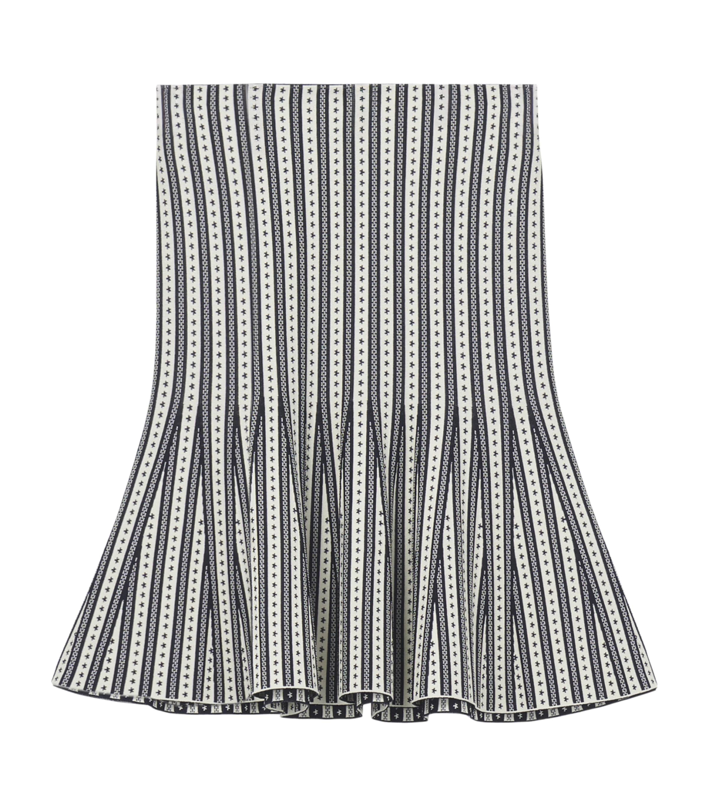McQueen Womens Knitted Stripe Mini Skirt Image 1