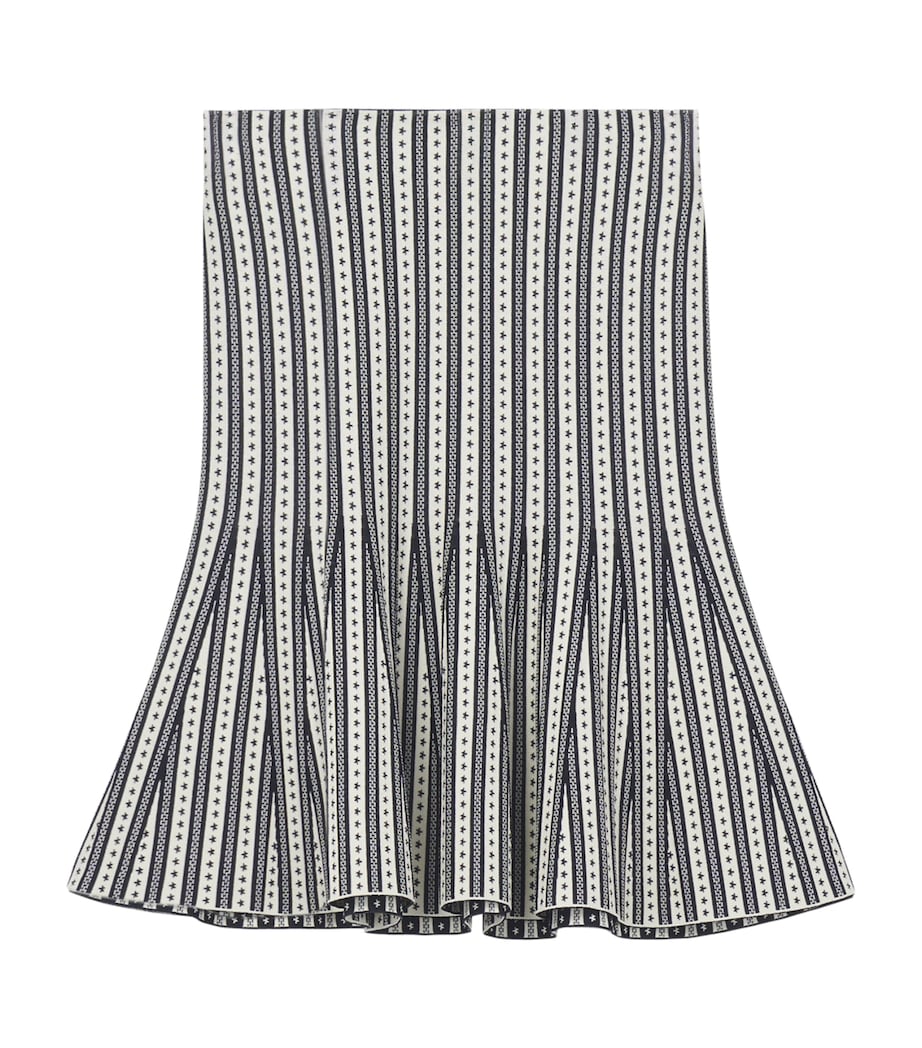 McQueen Womens Knitted Stripe Mini Skirt Image 1