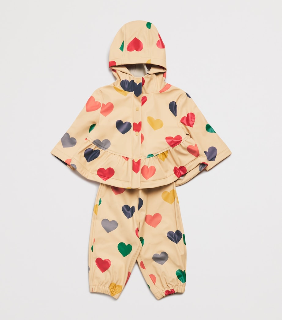 Printed Faire Jacket and Trousers Rain Set (9 Months-4 Years) P15012COEUR COLORE Image 3