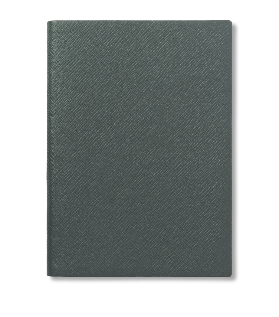 Smythson Leather Soho Notebook Slate Green Image 1