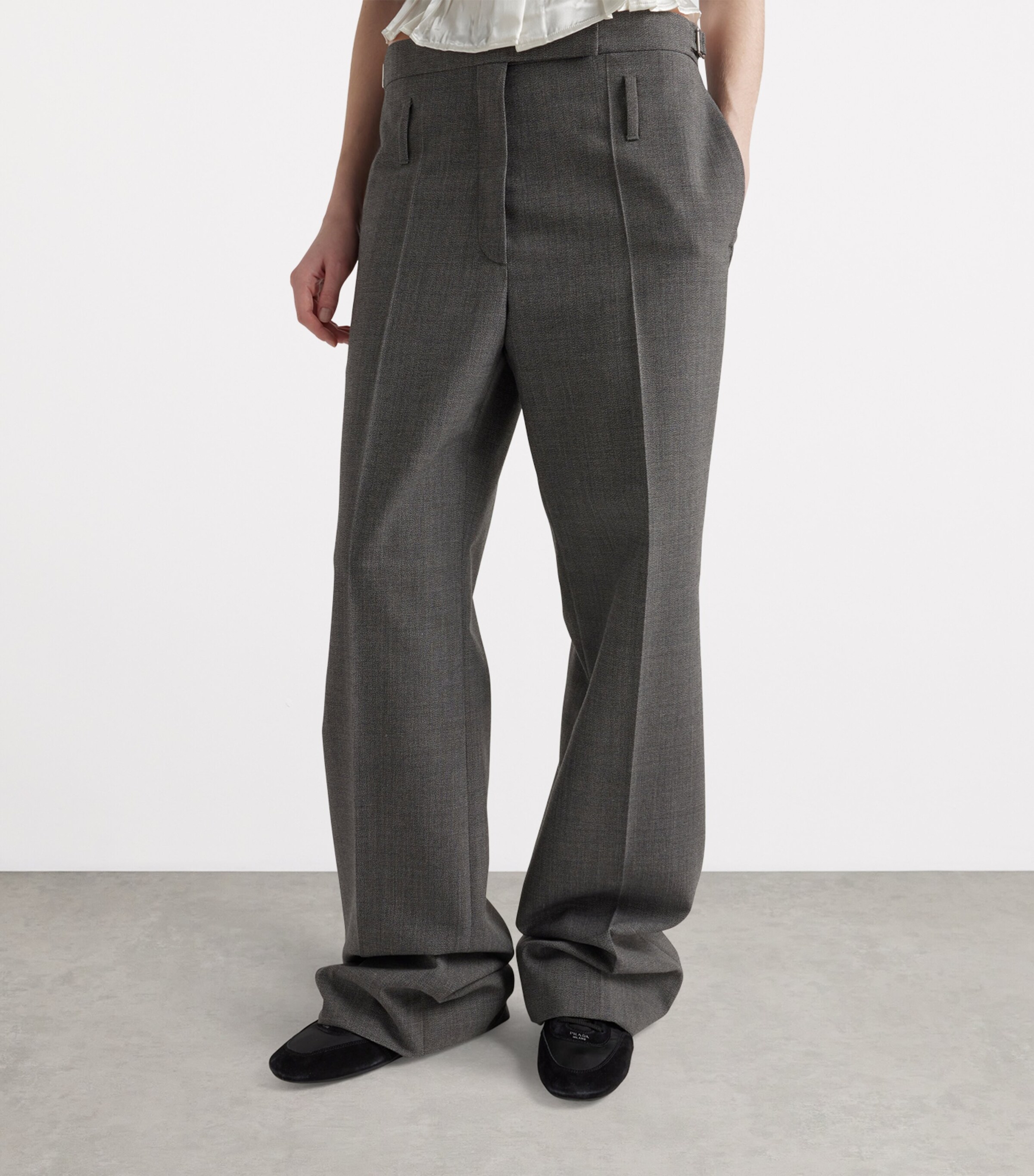Technical Wool Tailored Trousers F0480 Image 4