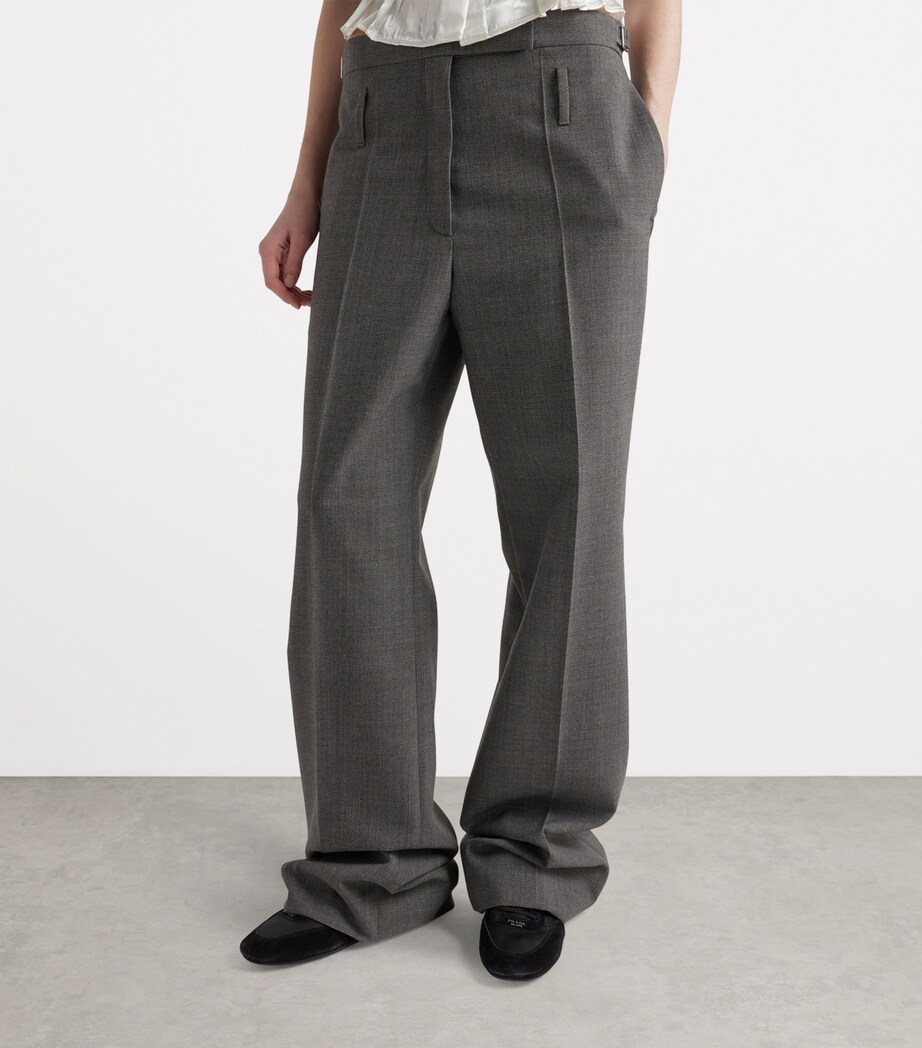 Technical Wool Tailored Trousers F0480 Image 4