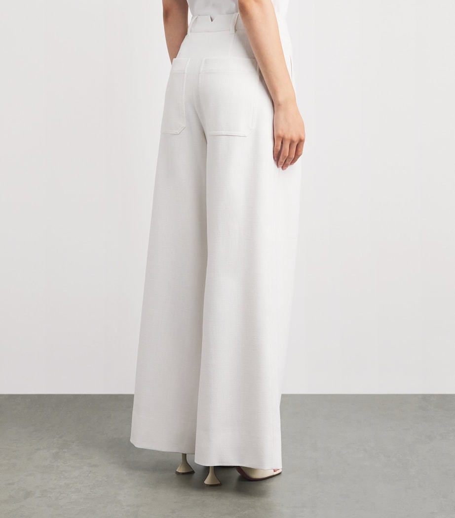 ME+EM Womens Wide-Leg Trousers Ivory Image 5