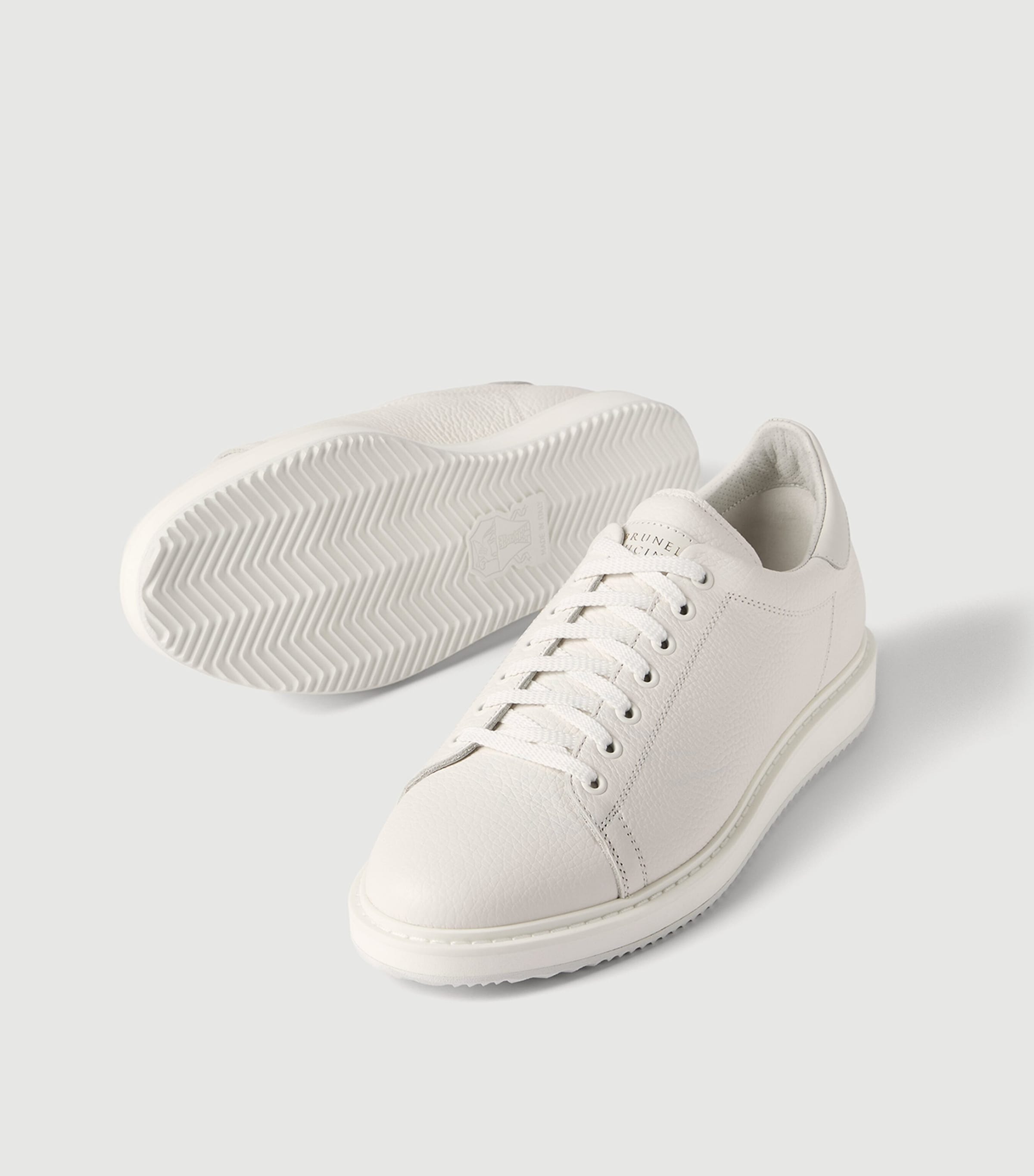 Brunello Cucinelli Leather Lace-Up Sneakers Image 6