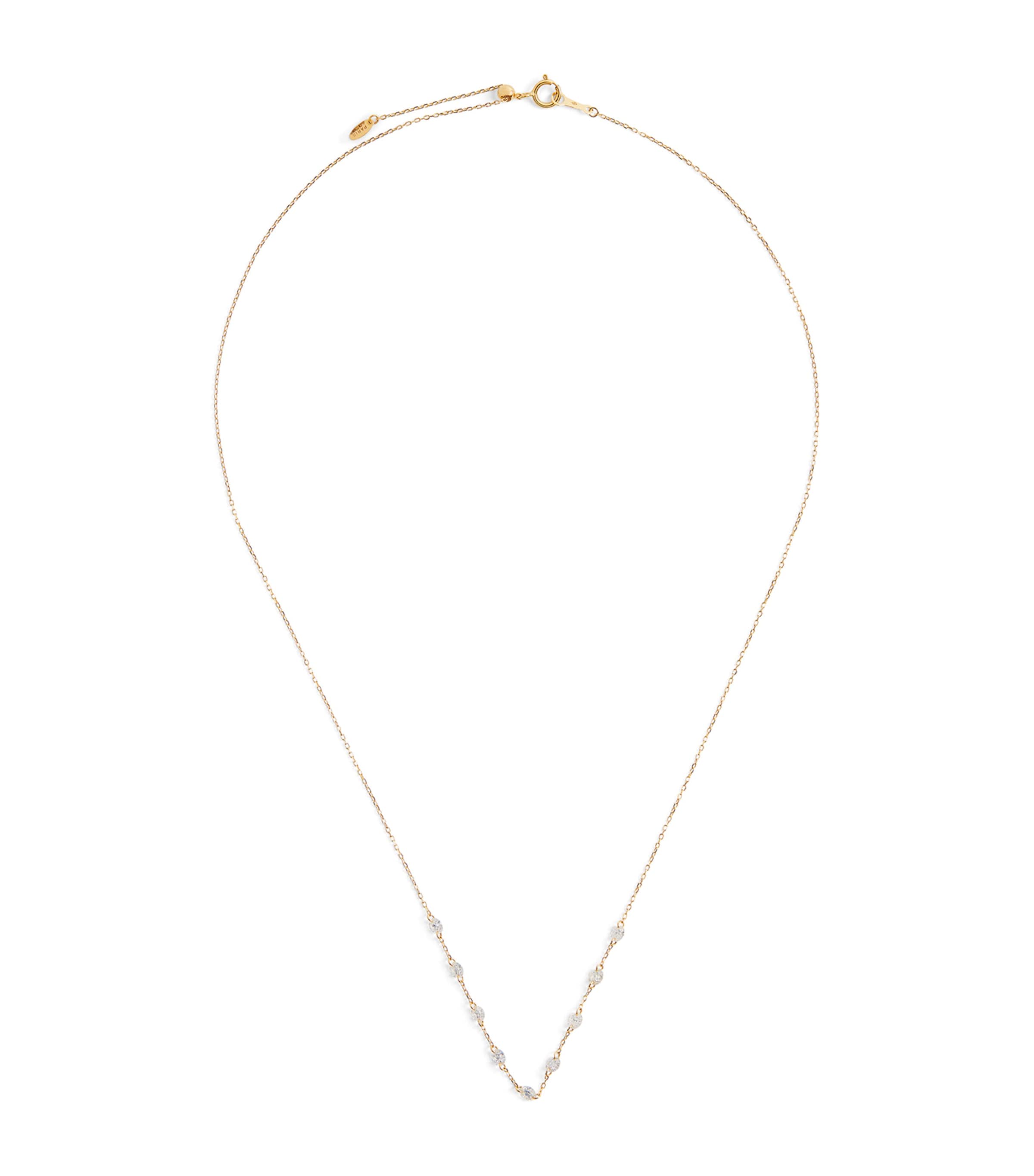 Persée Yellow Gold And Diamond 9-stone Danaé Necklace