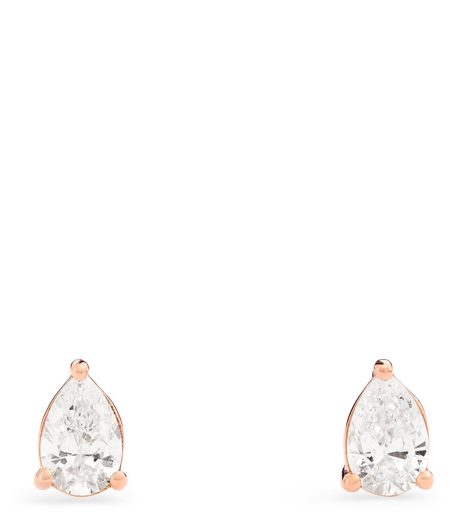 Rose Gold and Diamond Pear Stud Earrings (0.50ctw) ROSE GOLD Image 1