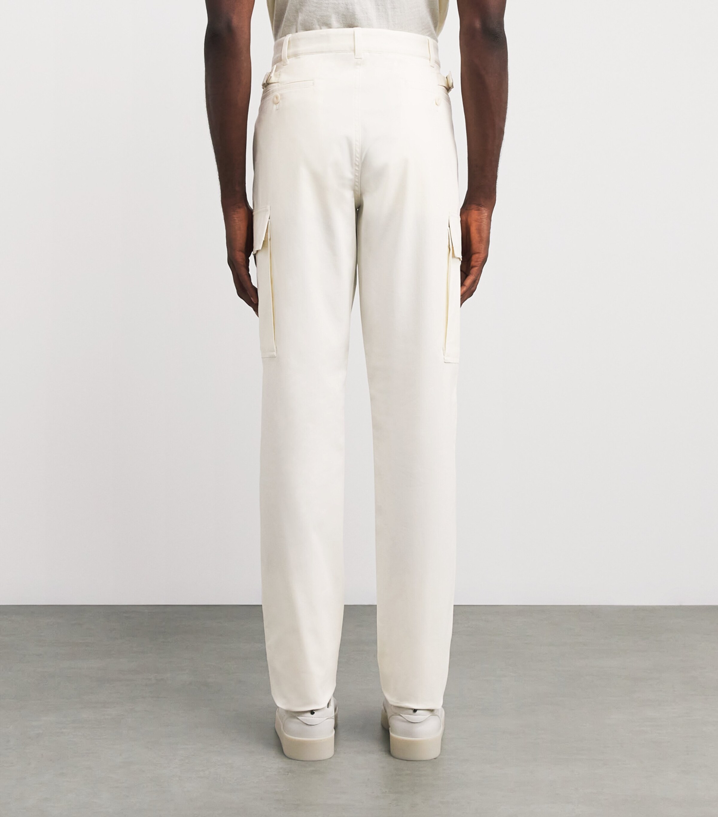 Ralph Lauren Purple Label Mens Remington Cargo Trousers Classic Cream Image 4