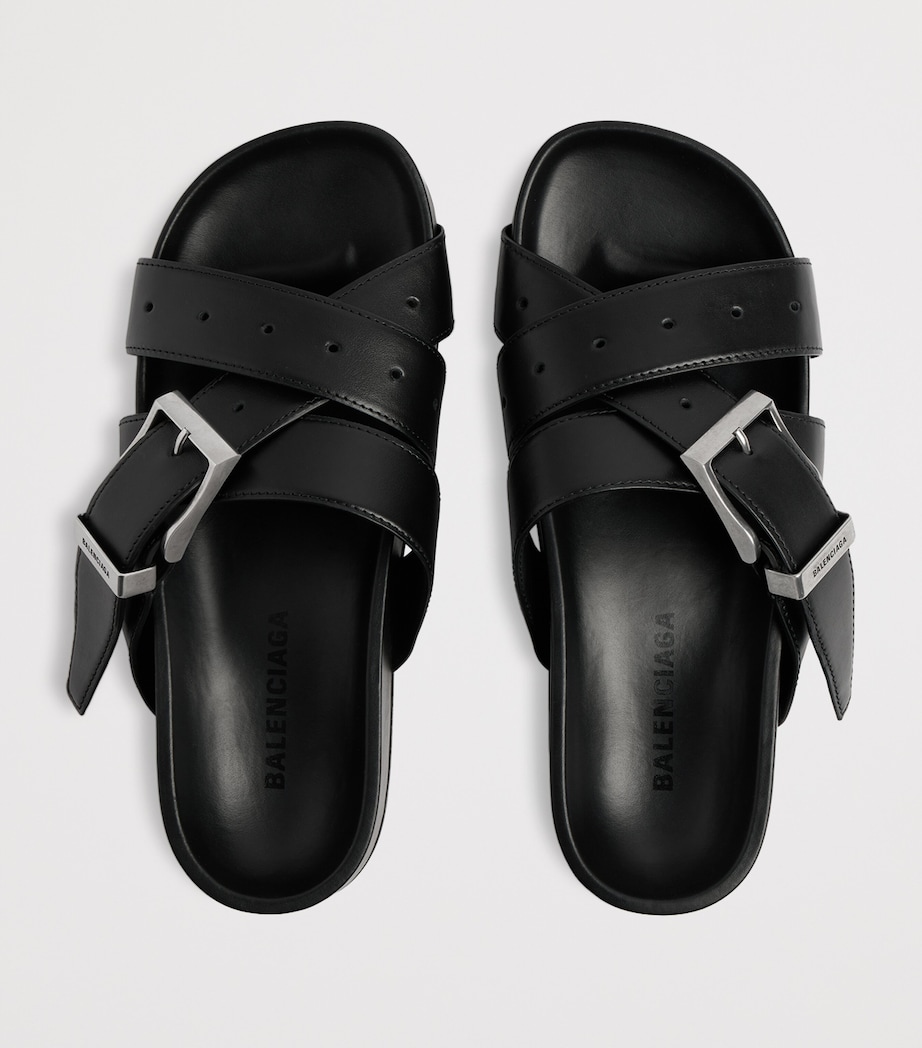 Balenciaga Calfskin Belt Mules Image 4