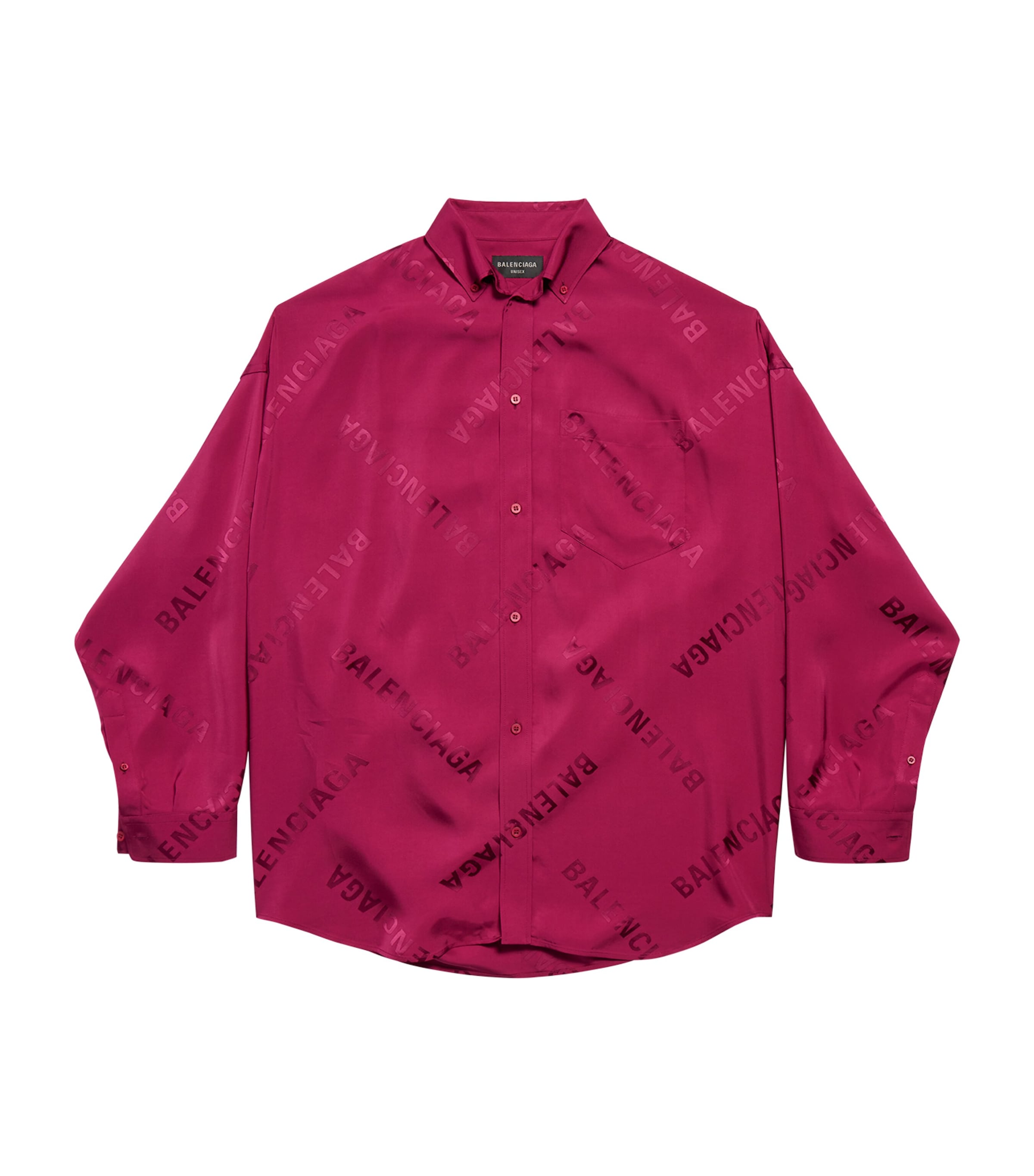 Balenciaga Logo Print Cocoon Shirt