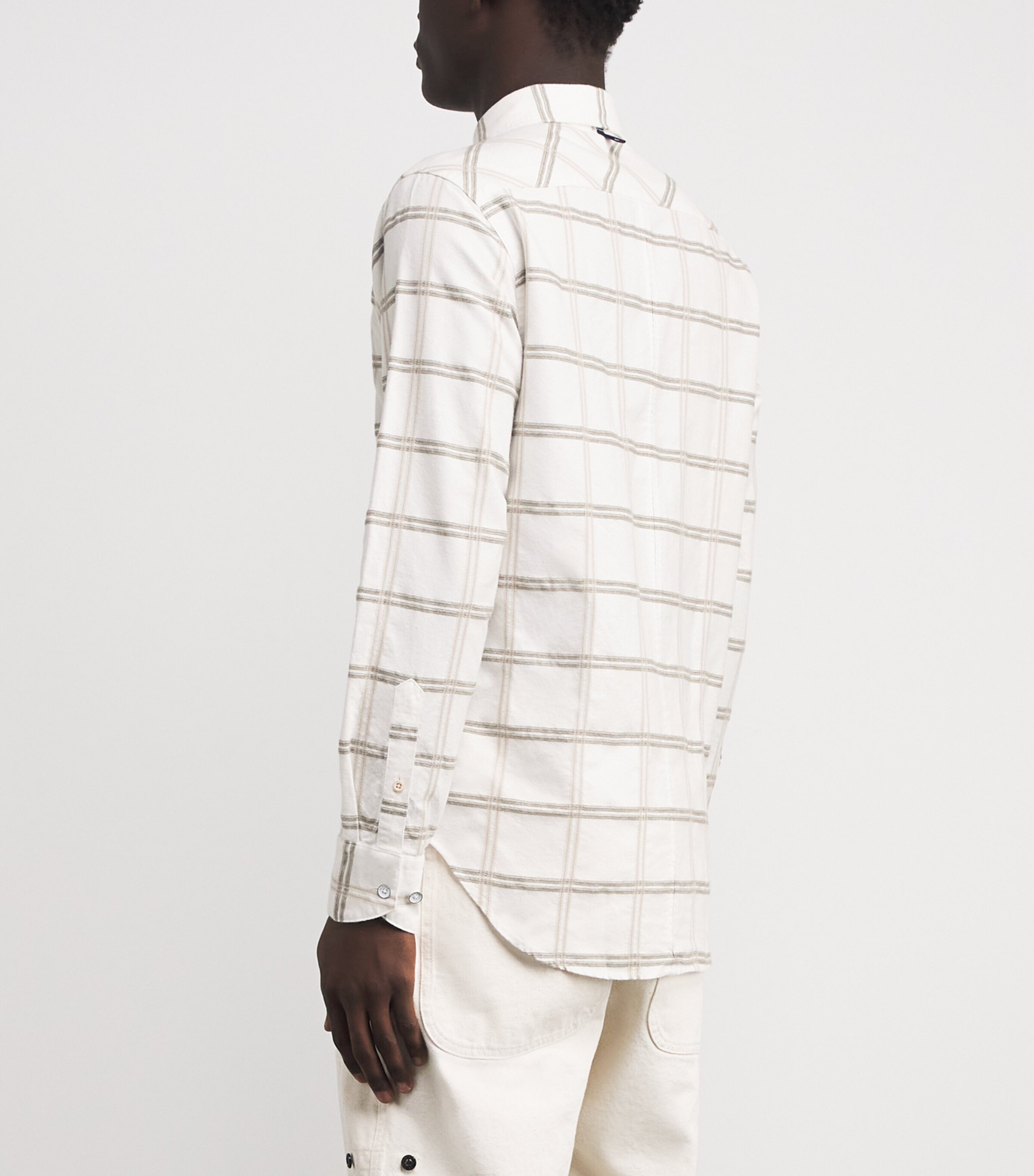 Cotton Check Shirt CHALK Image 4