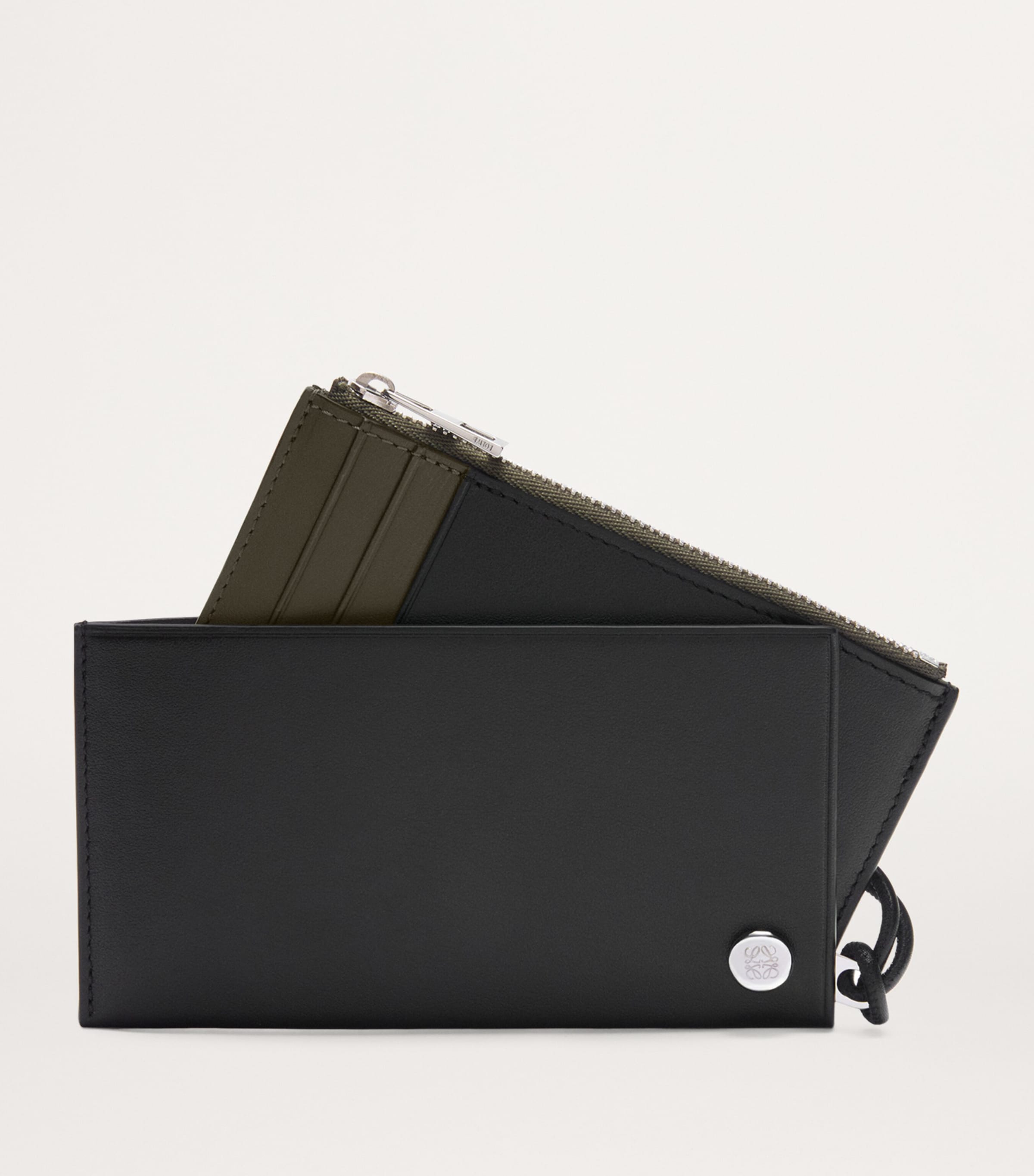 ♡送料関税込♡LOEWE レザー LAGO スライド LOEWE Leather Pebble Slider Coin Card Holder | Harrods US