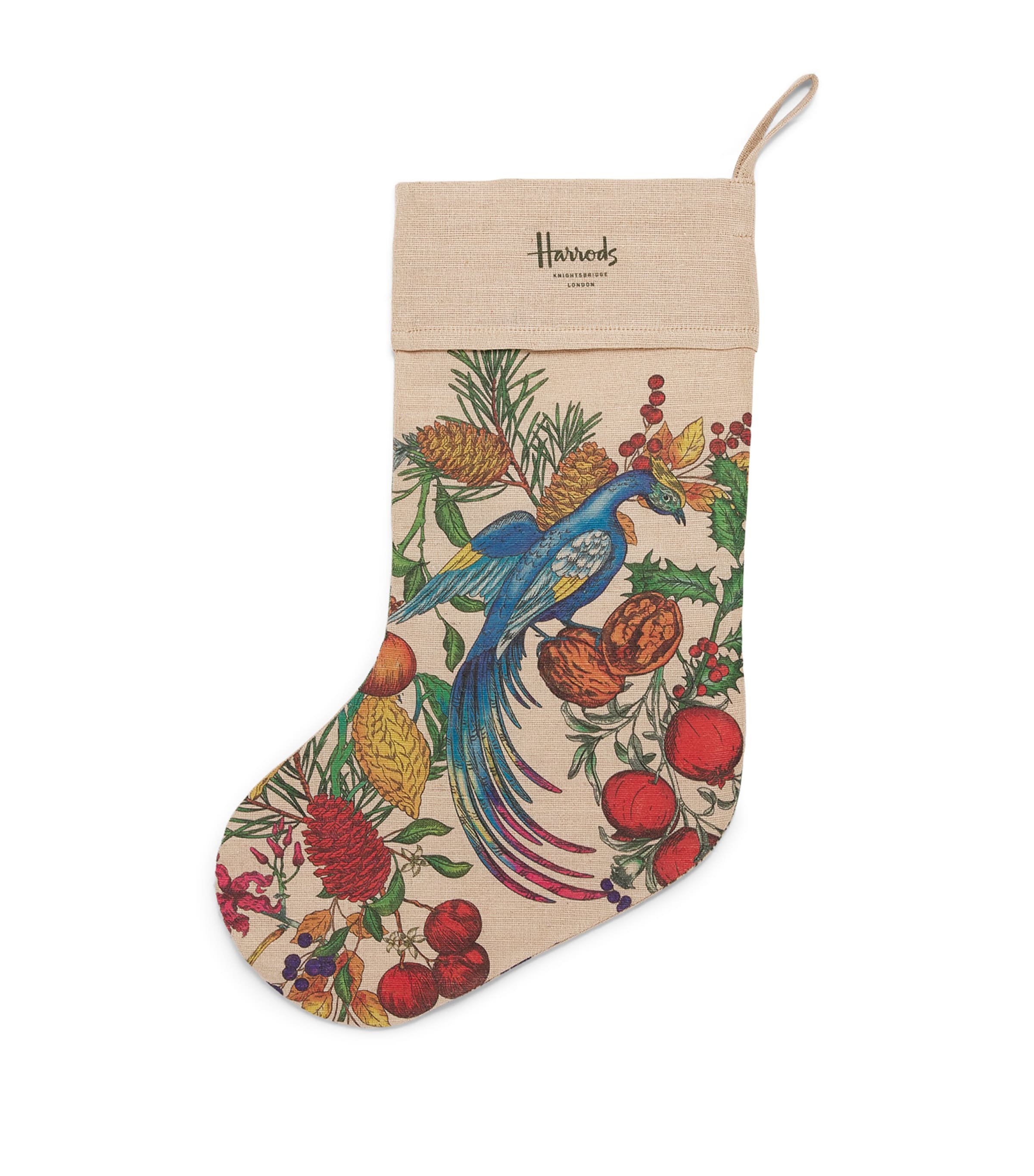 Harrods The Great Feast Jacqaurd Stocking In Brown