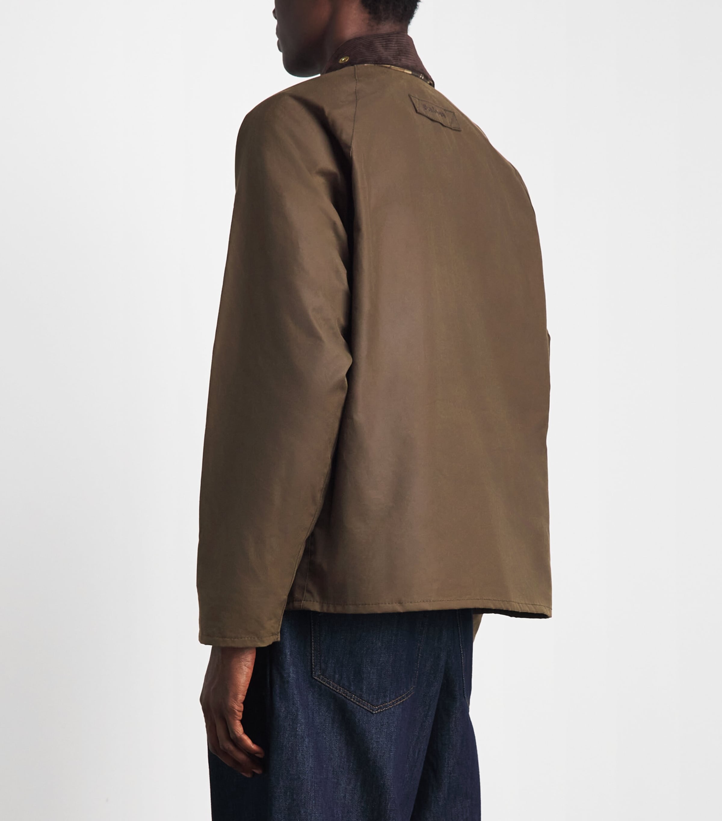 Barbour Mens Waxed Cotton Transport Jacket Brown Image 5