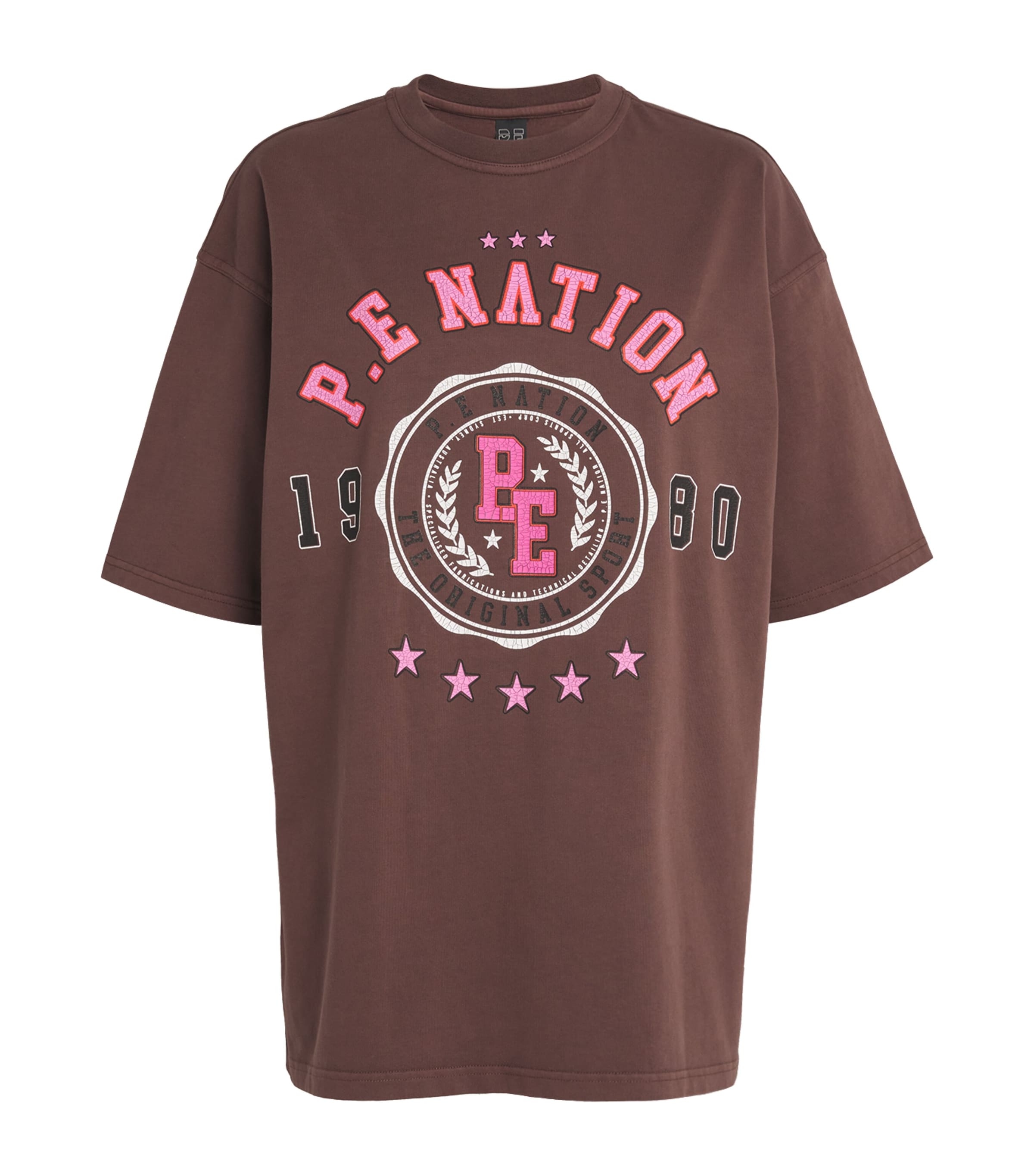 Shop P.e Nation Organic Cotton Phoenix T-shirt In Brown