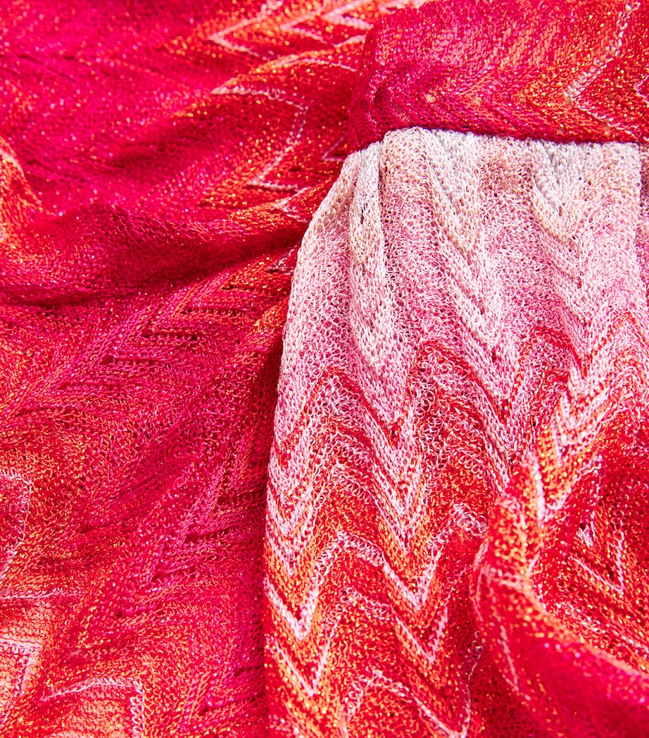 Ombré Crochet Shorts S416Z MULTI RED Image 5