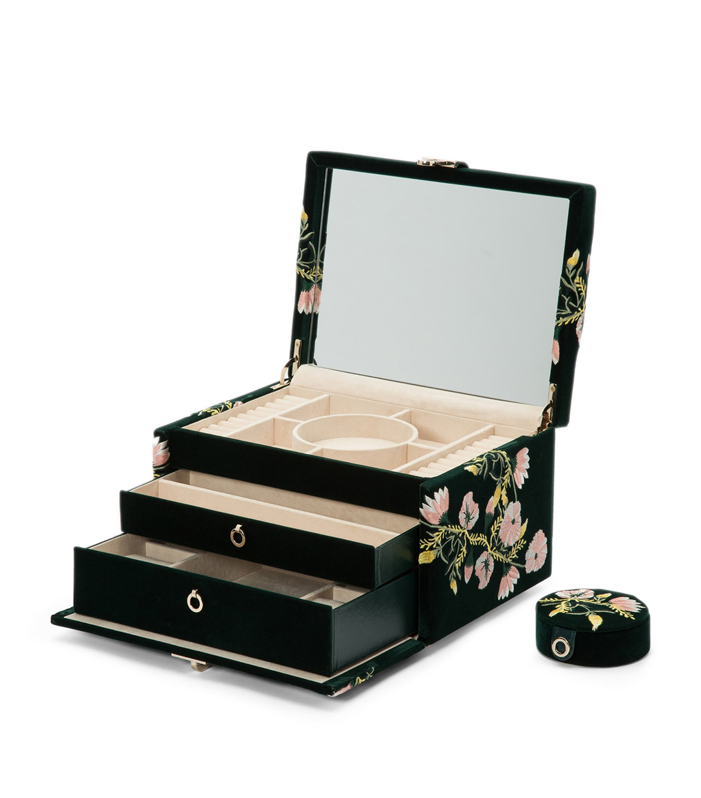 Medium Zoe Jewellery Box FOREST GREEN Image 2