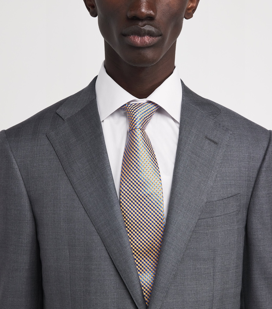 Silk Geometric Tie 45-YLW Image 2