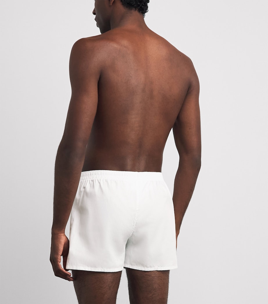 Falke Mens Cotton Woven Boxer Shorts White Image 3