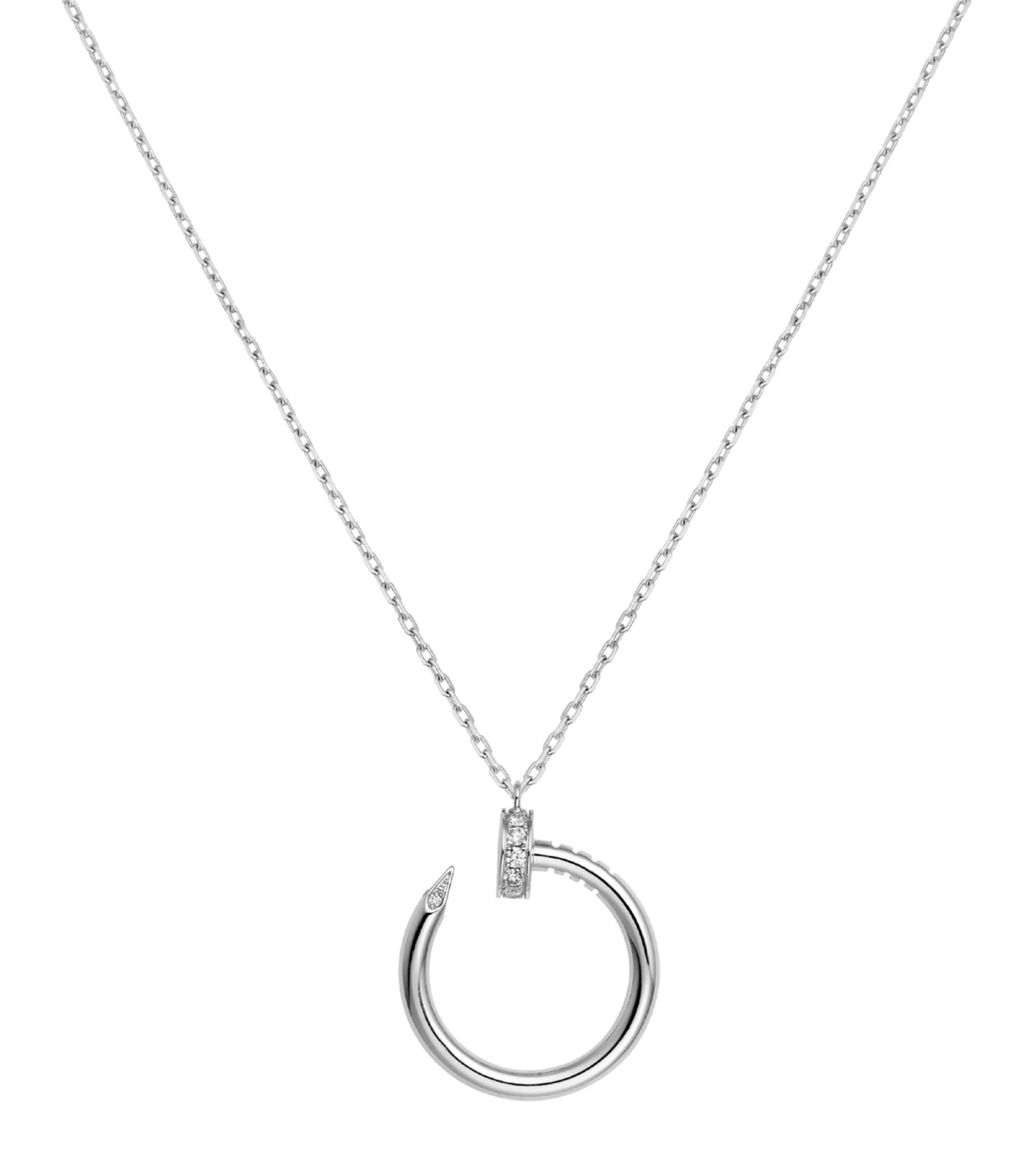 White Gold and Diamond Juste un Clou Necklace