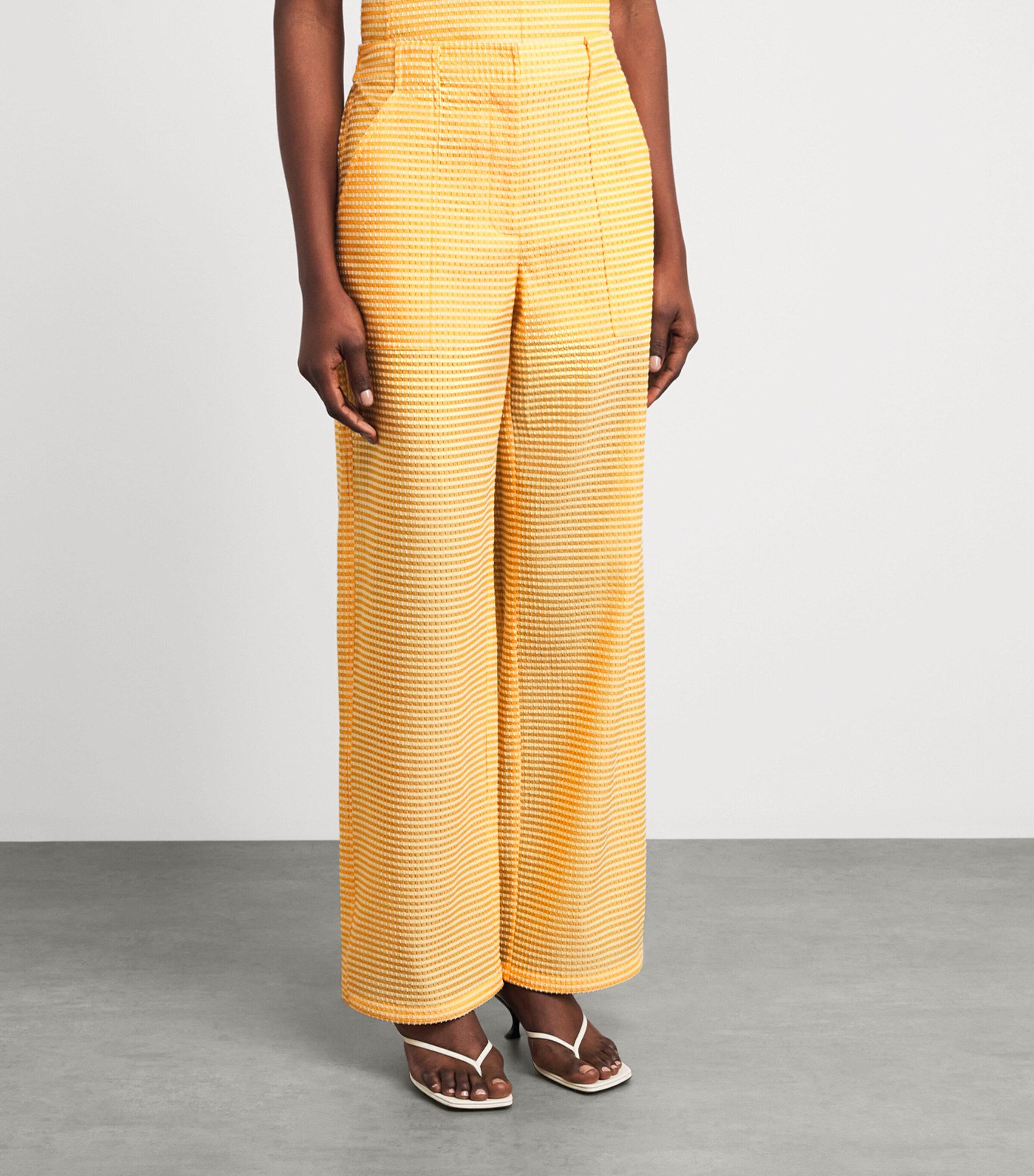 Simkhai Womens Wide-Leg Shepard Trousers Mango Image 4