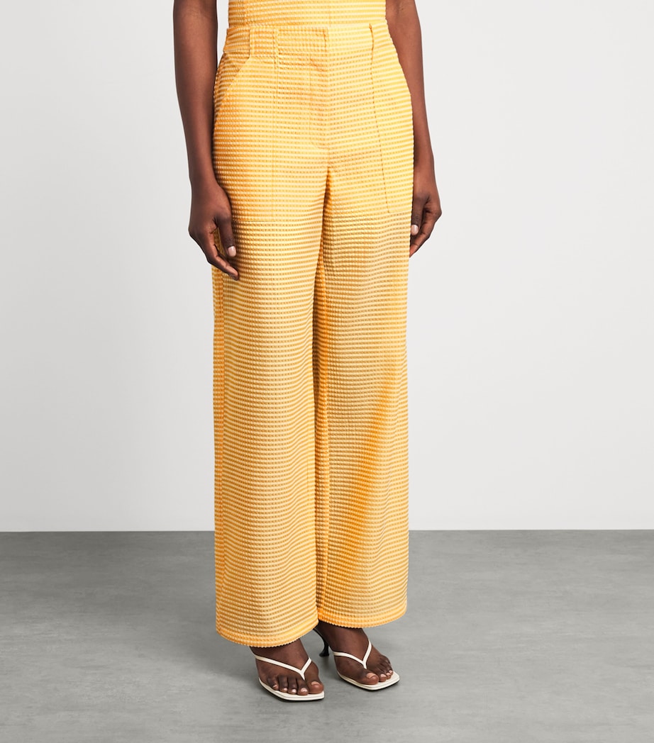 Simkhai Womens Wide-Leg Shepard Trousers Mango Image 4