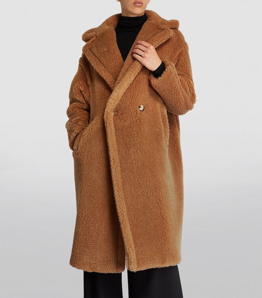 Teddy Bear Icon Coat CAMEL Image 2