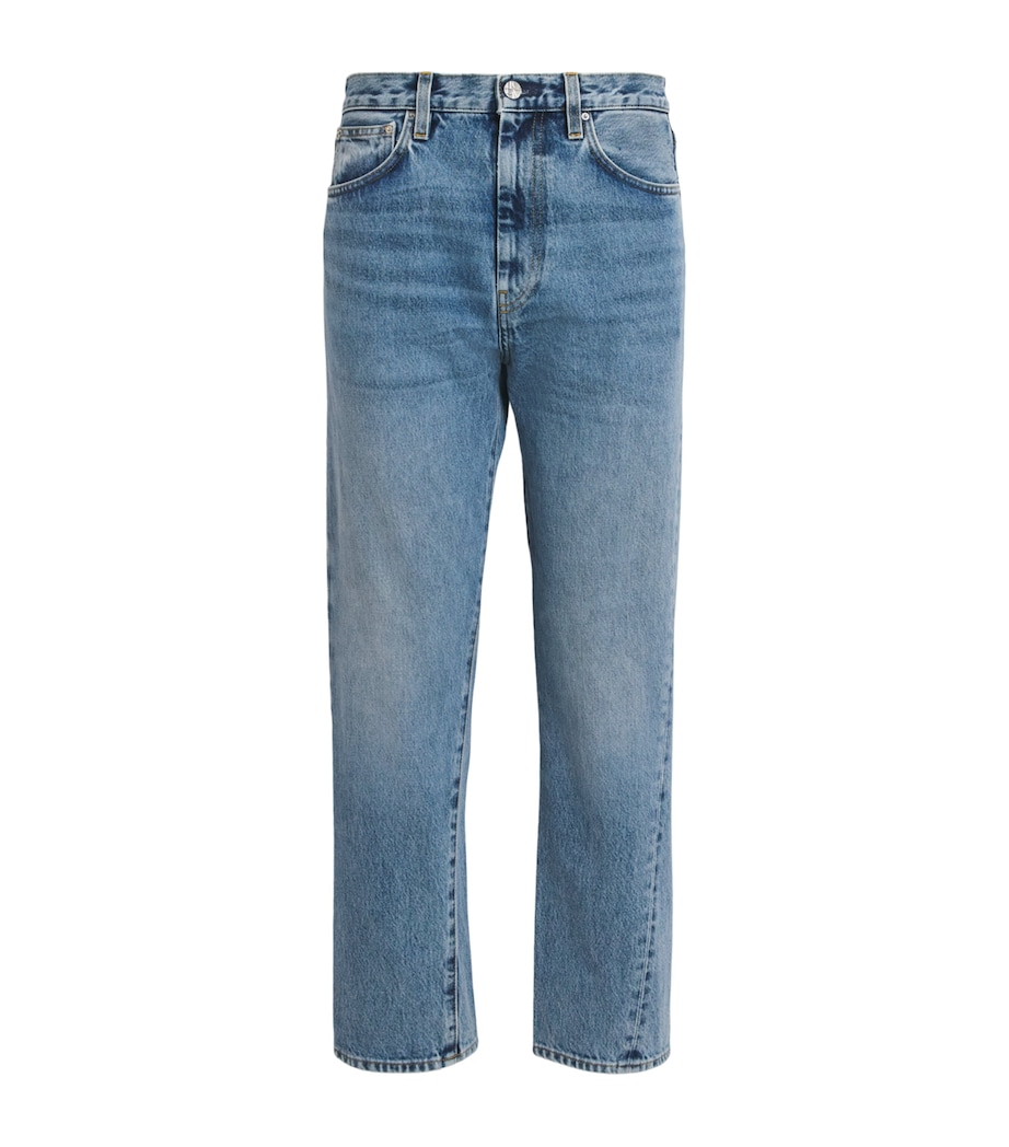 Toteme Womens Straight Ankle Jeans Worn Blue Image 1