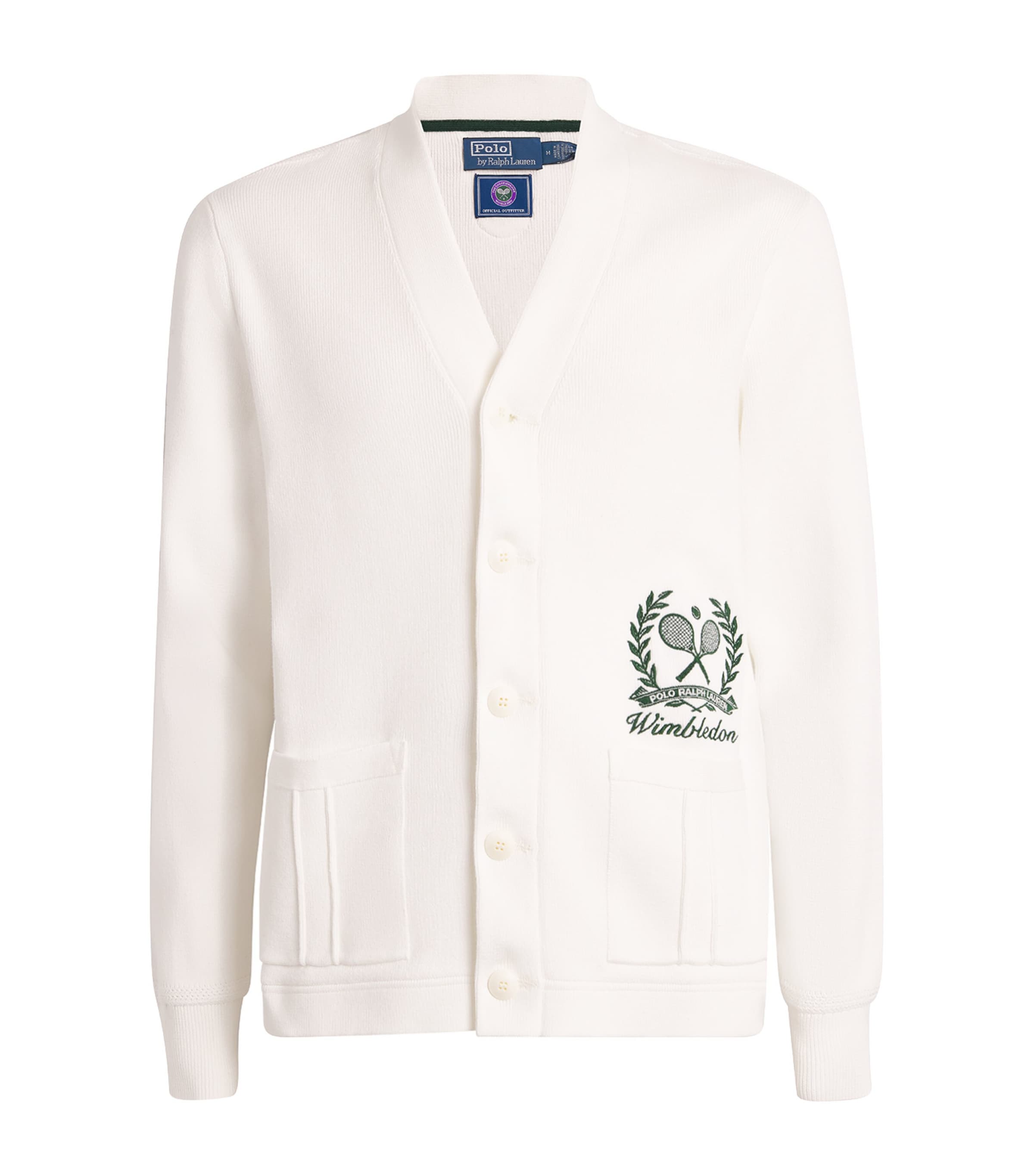 Polo Ralph Lauren x Wimbledon Cotton Crest Cardigan | Men Clothing | Knitwear | Cardigans | Designers | Polo Ralph Lauren | Ralph Lauren