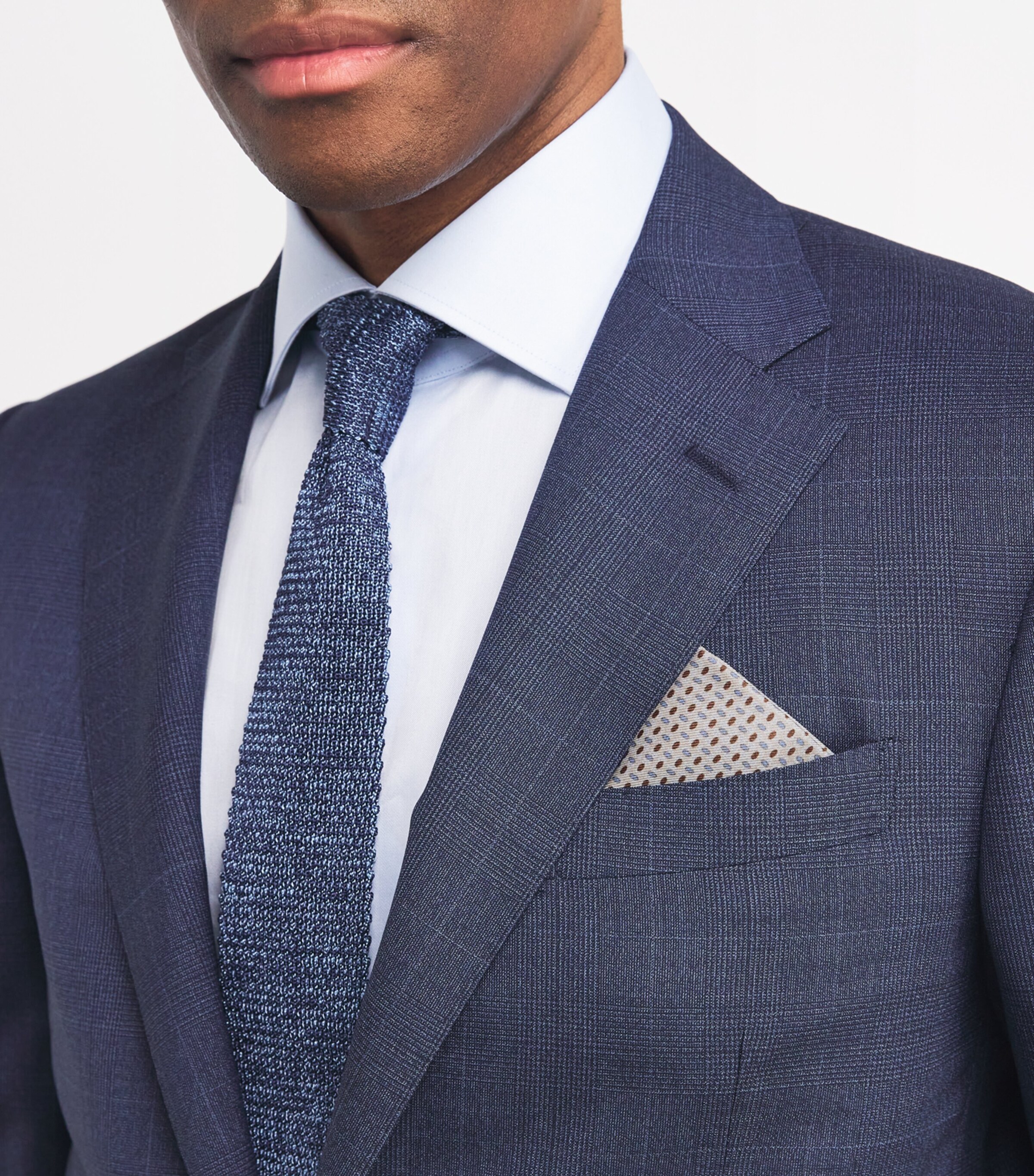 Silk Printed Pocket Square 028 OPTICAL WHITE Image 2