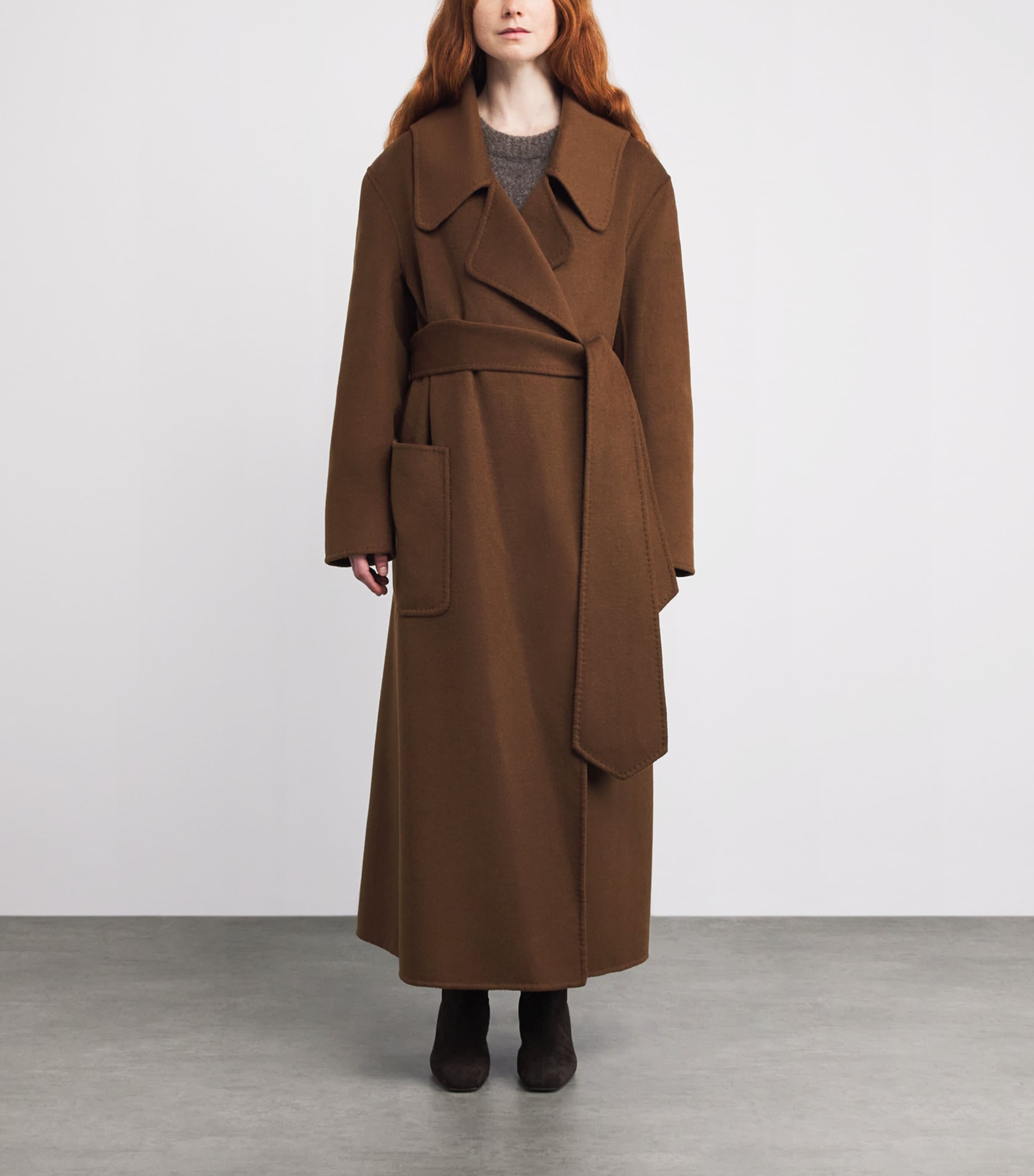 Cashmere Garbo Coat SABLE Image 3