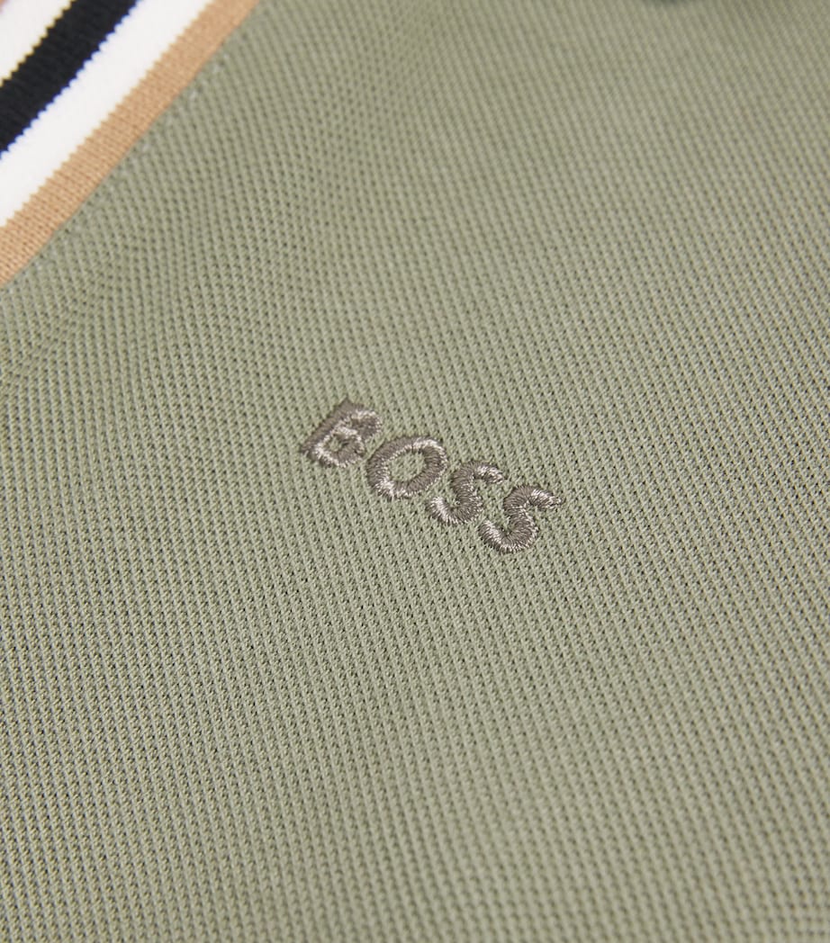 Cotton Piqué Long-Sleeve Polo Shirt (4-16 Years) GREEN Image 3