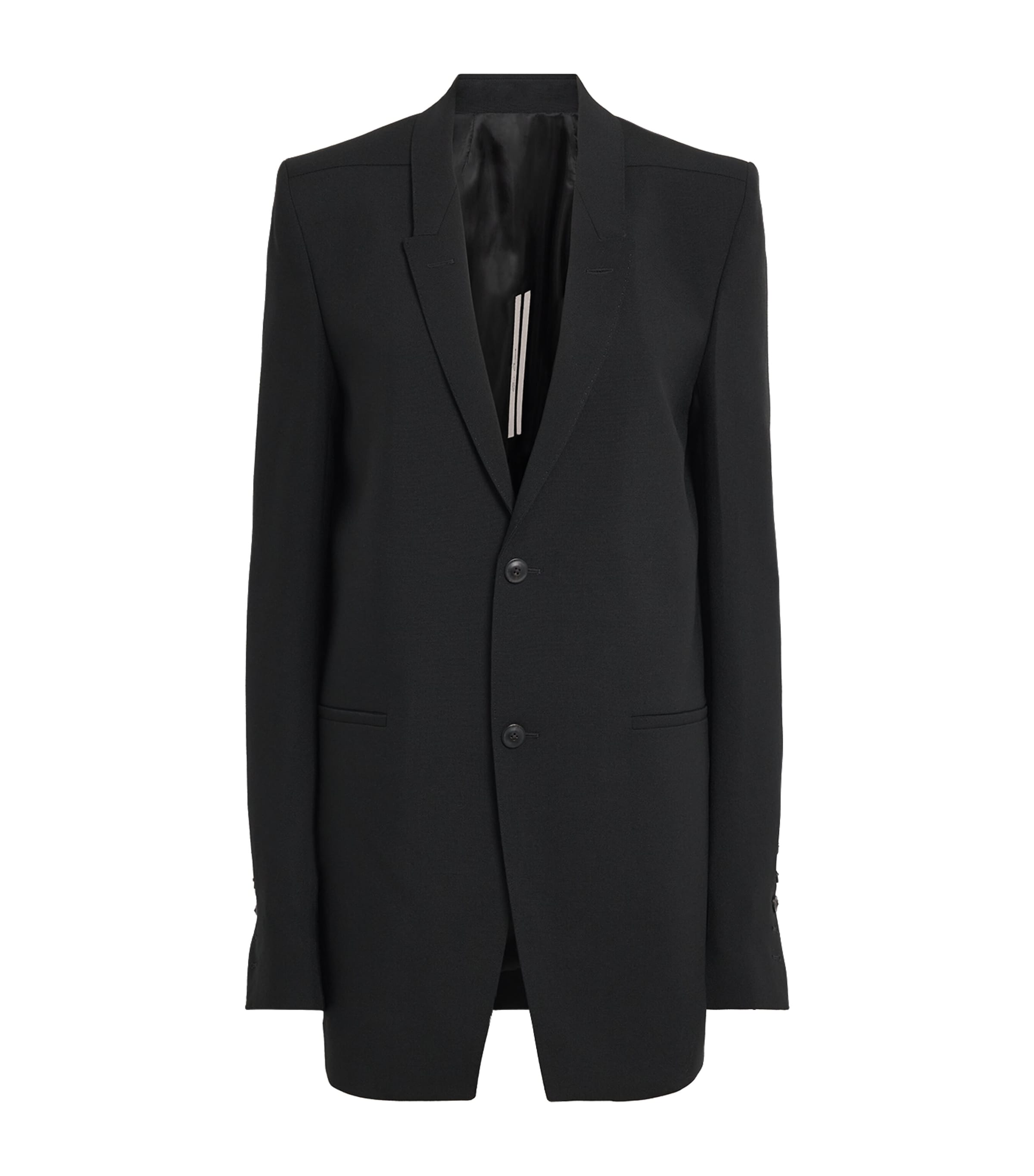 Rick Owens Womens Virgin Wool Concordian Blazer Black Image 1