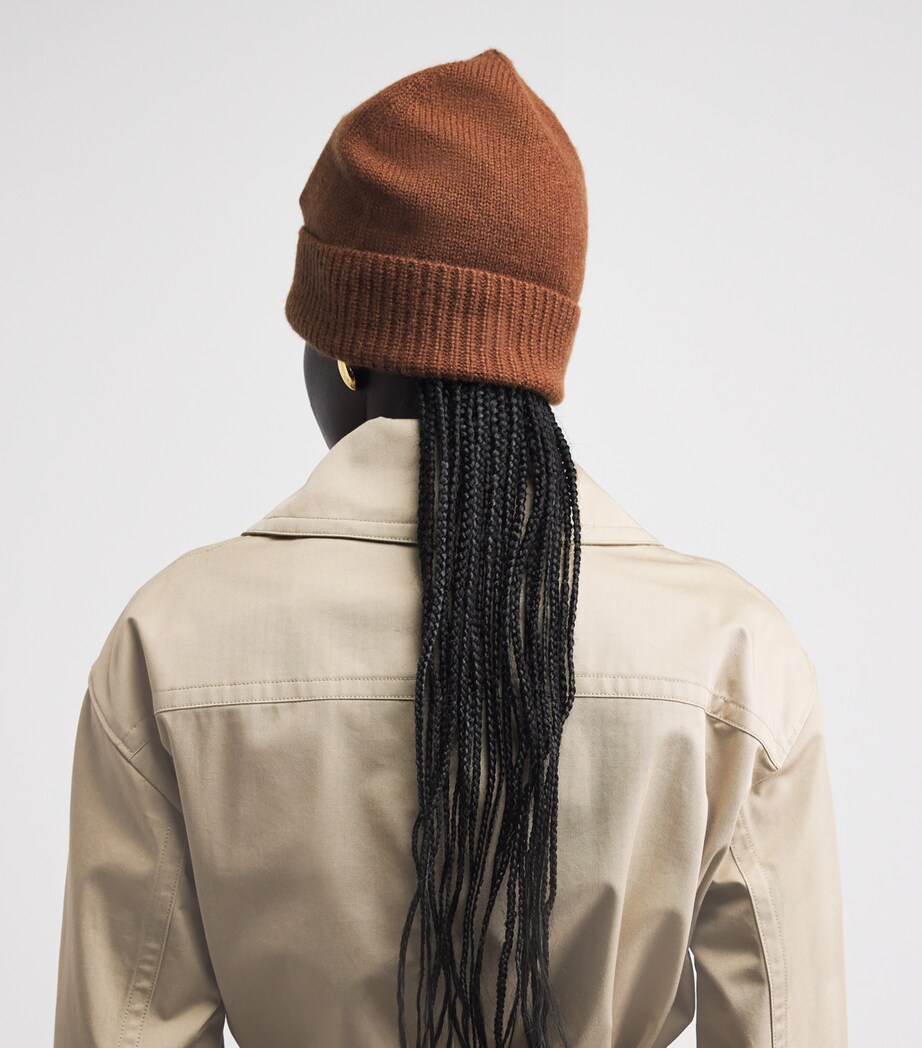 Joseph Cashmere Chia Beanie Hat Cinnamon Image 2