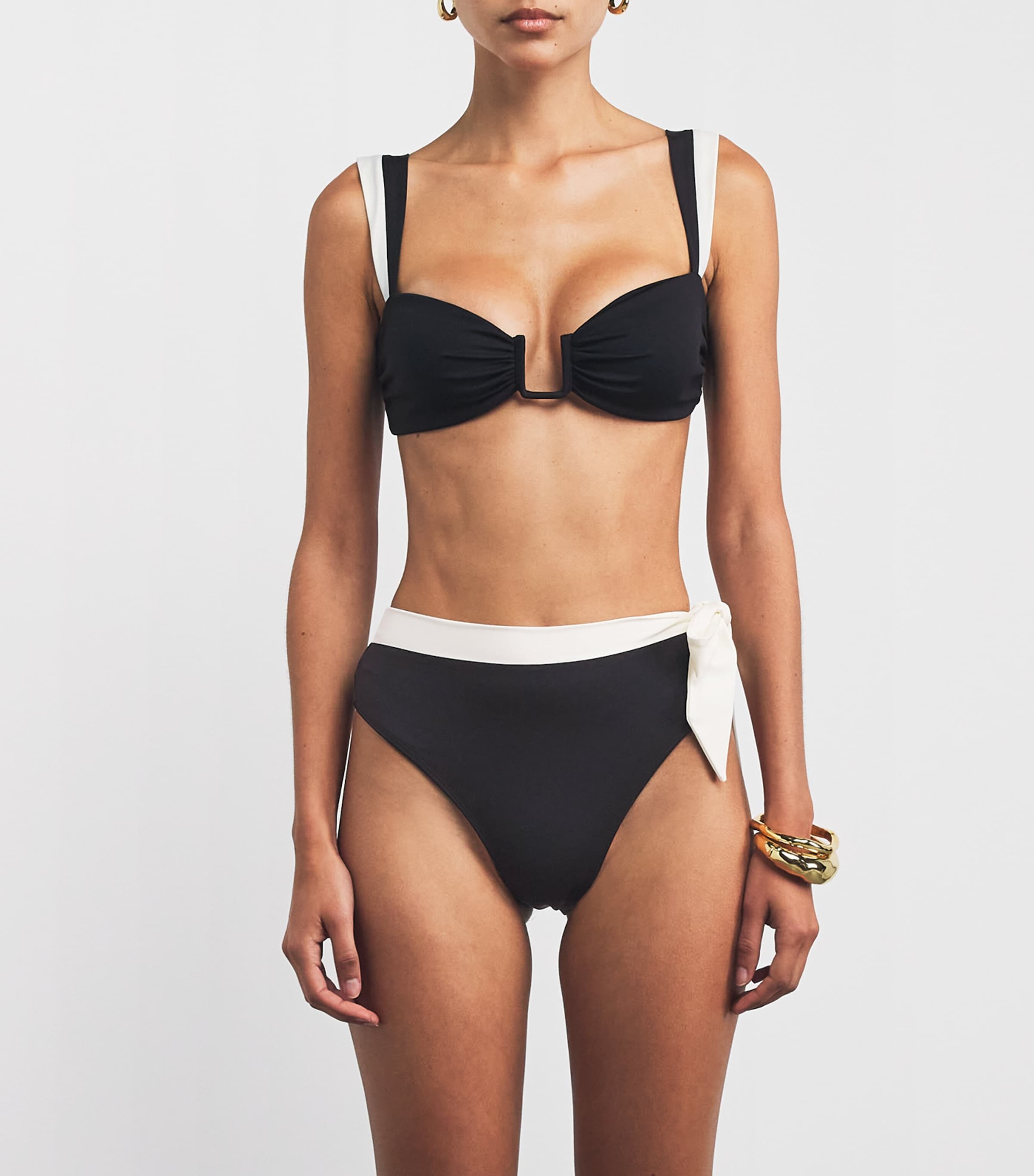 Cannes Bikini Top BLACK/IVORY Image 2