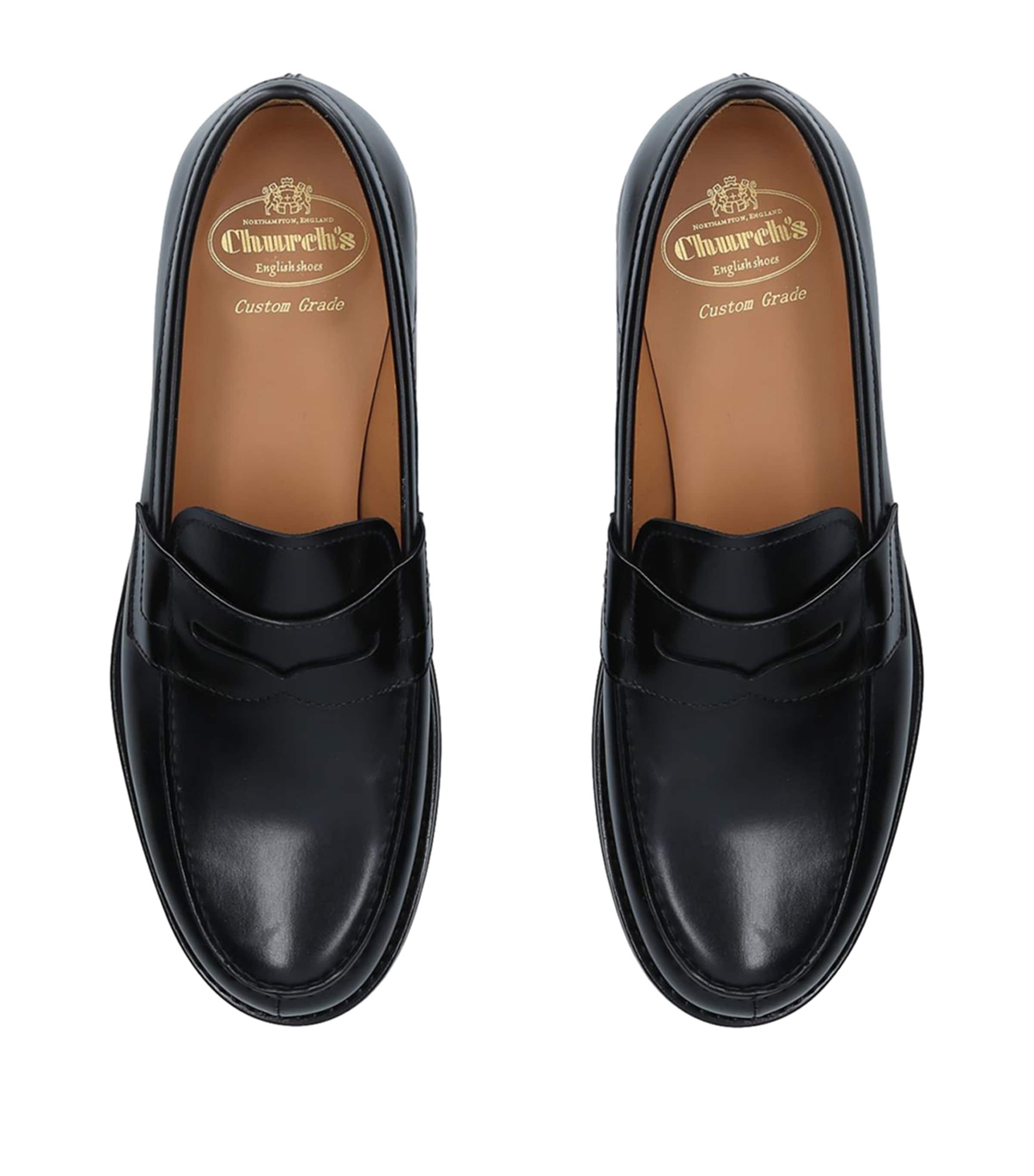 Church's Black Leather Gateshead Penny Loafers Harrods US