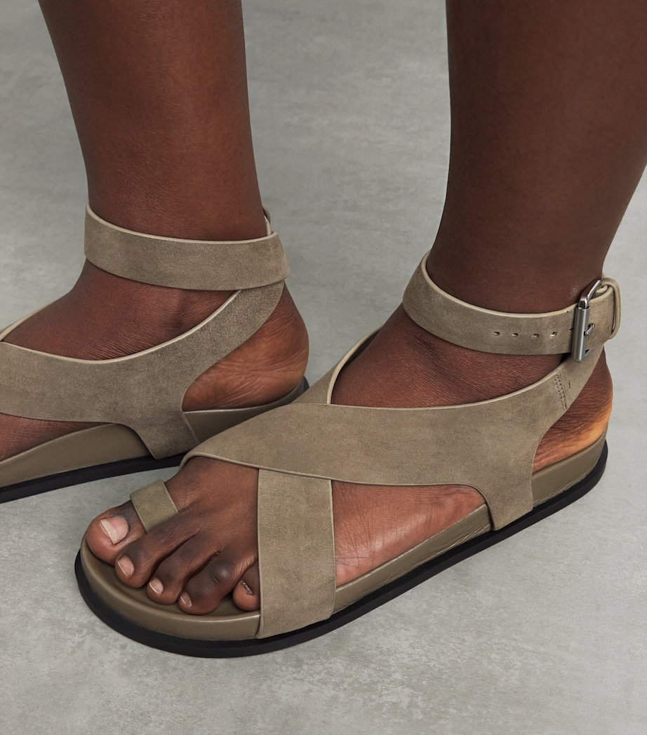 A.EMERY Suede Jalen Sandals Olive Suede Image 4