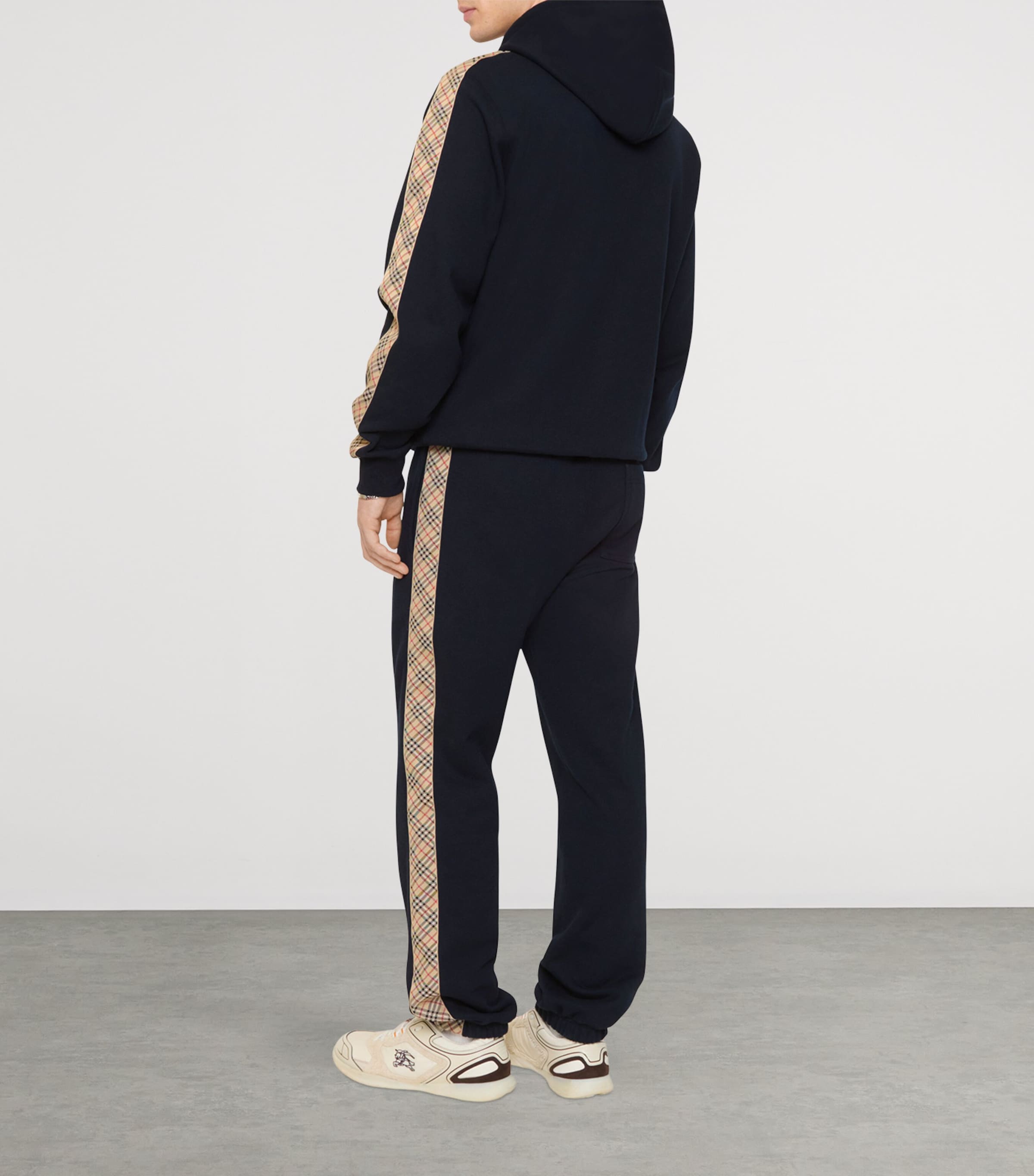 Check-Tape Slim Sweatpants NAVY Image 3