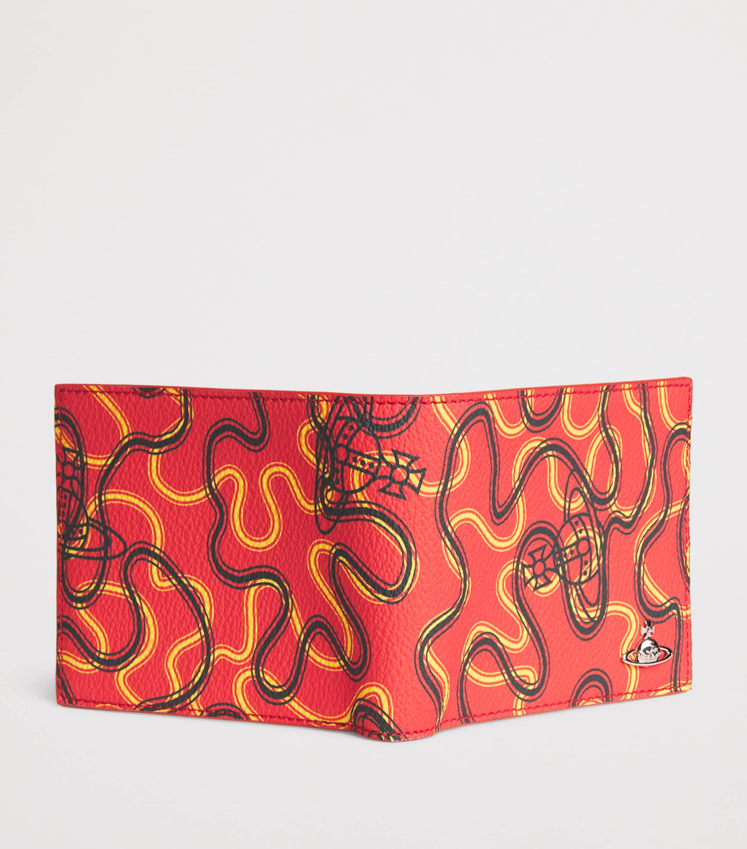 Vivienne Westwood Squiggle Print Bifold Wallet Poppy Red Image 3